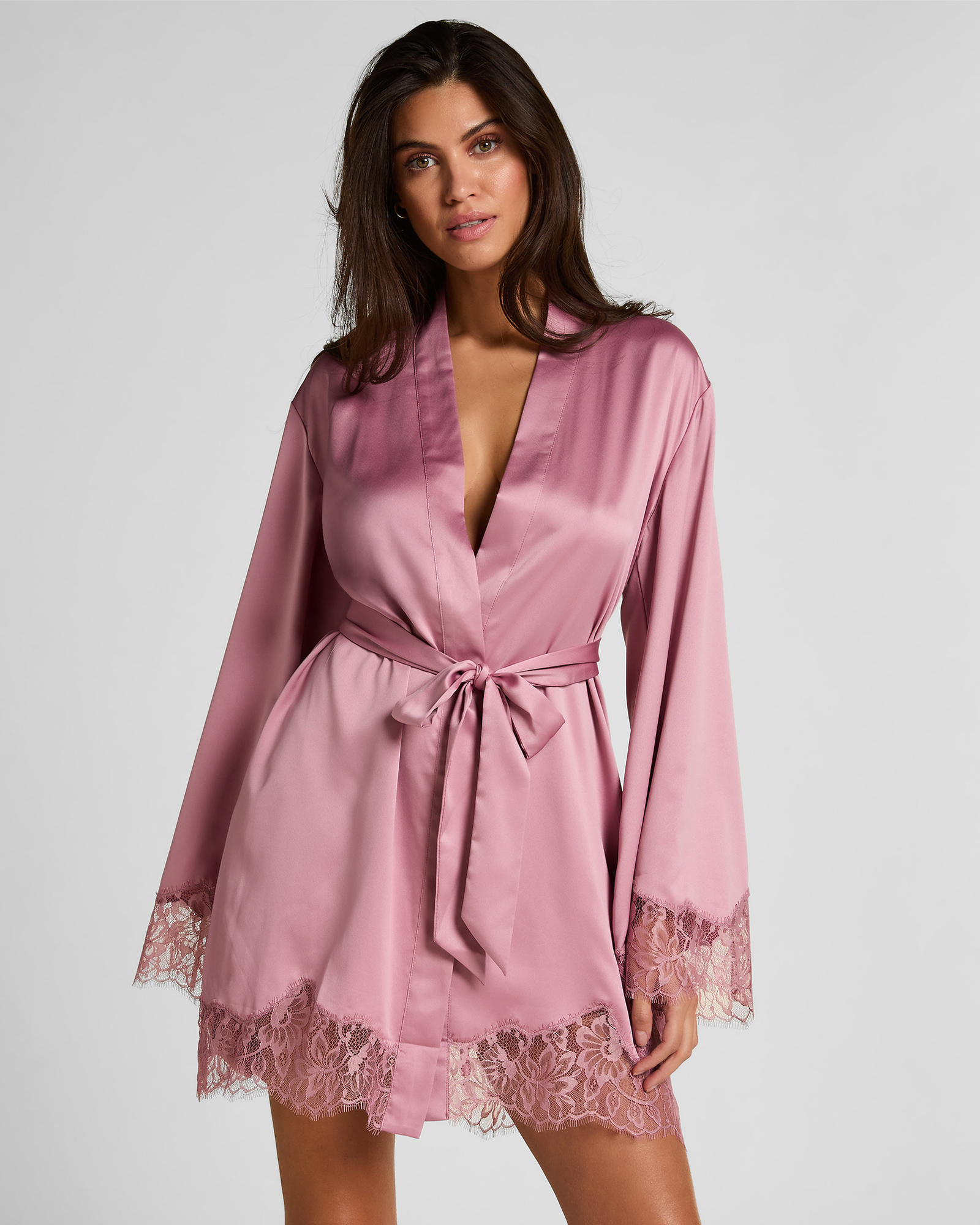 Satin Lace Valerie Kimono