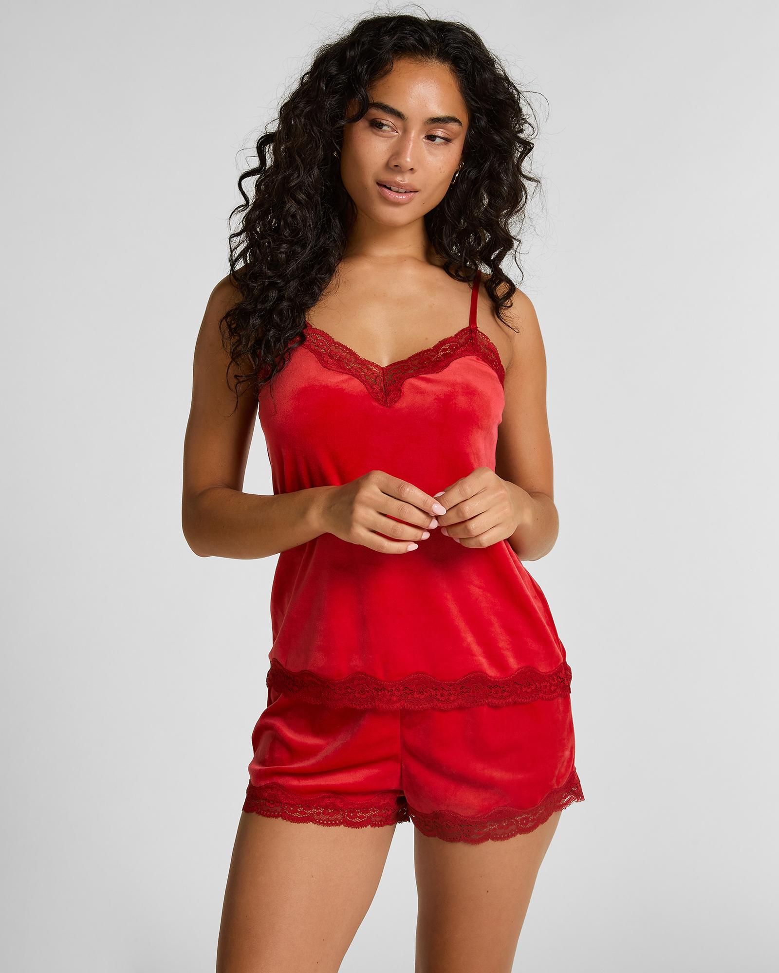 Velours Scallop Lace PJ Cami Set