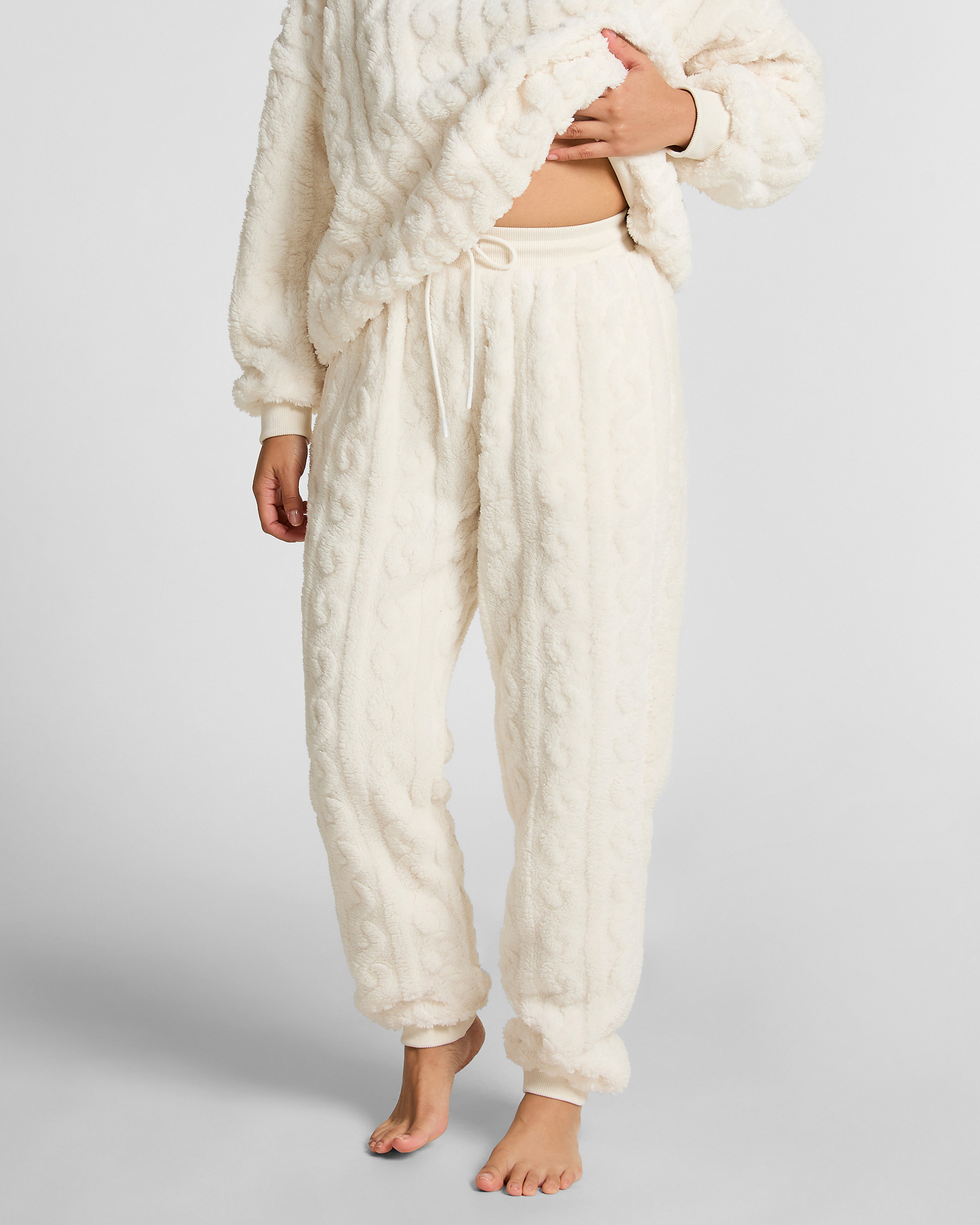 Cable Fleece Joggers