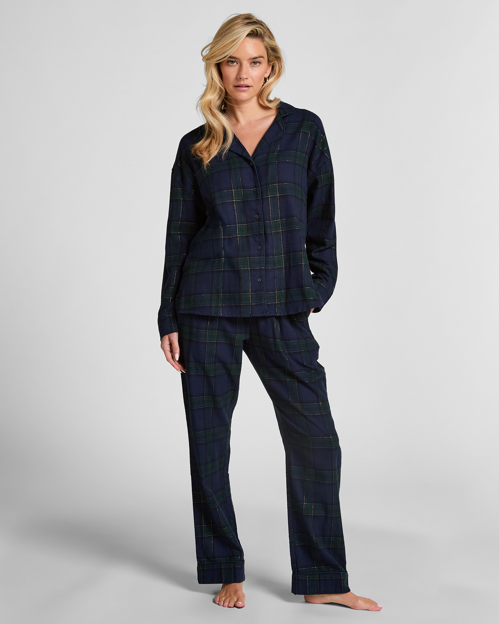 Flannel Straight Check Pants