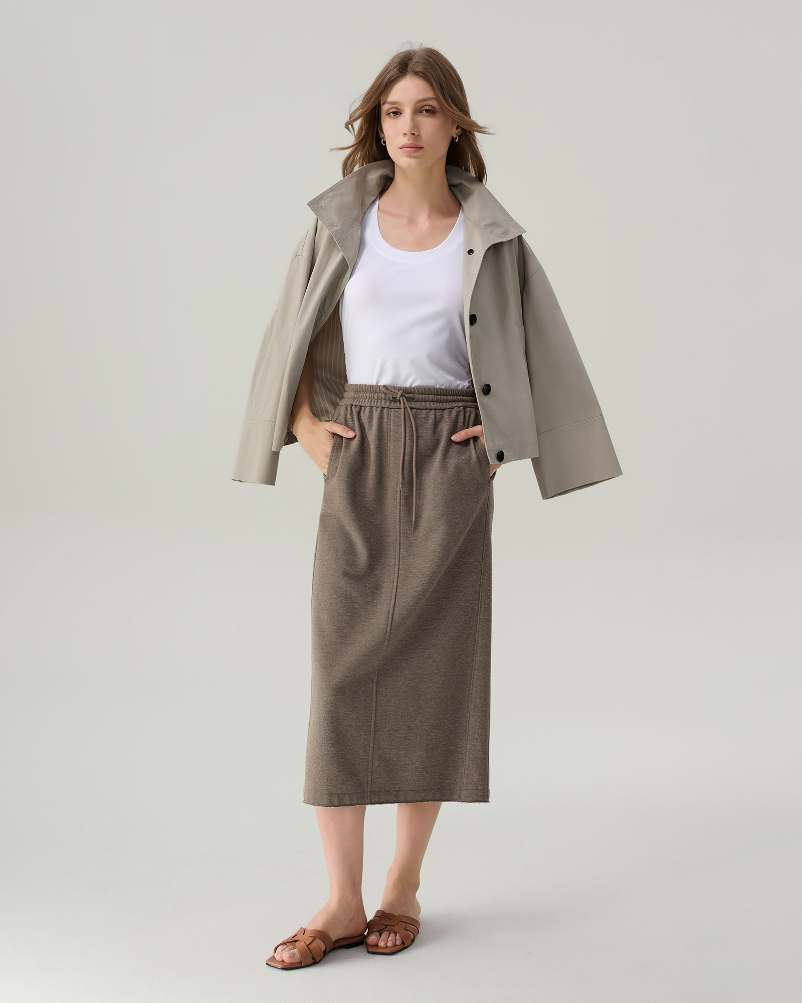 Vienna Cotton Midi Skirt