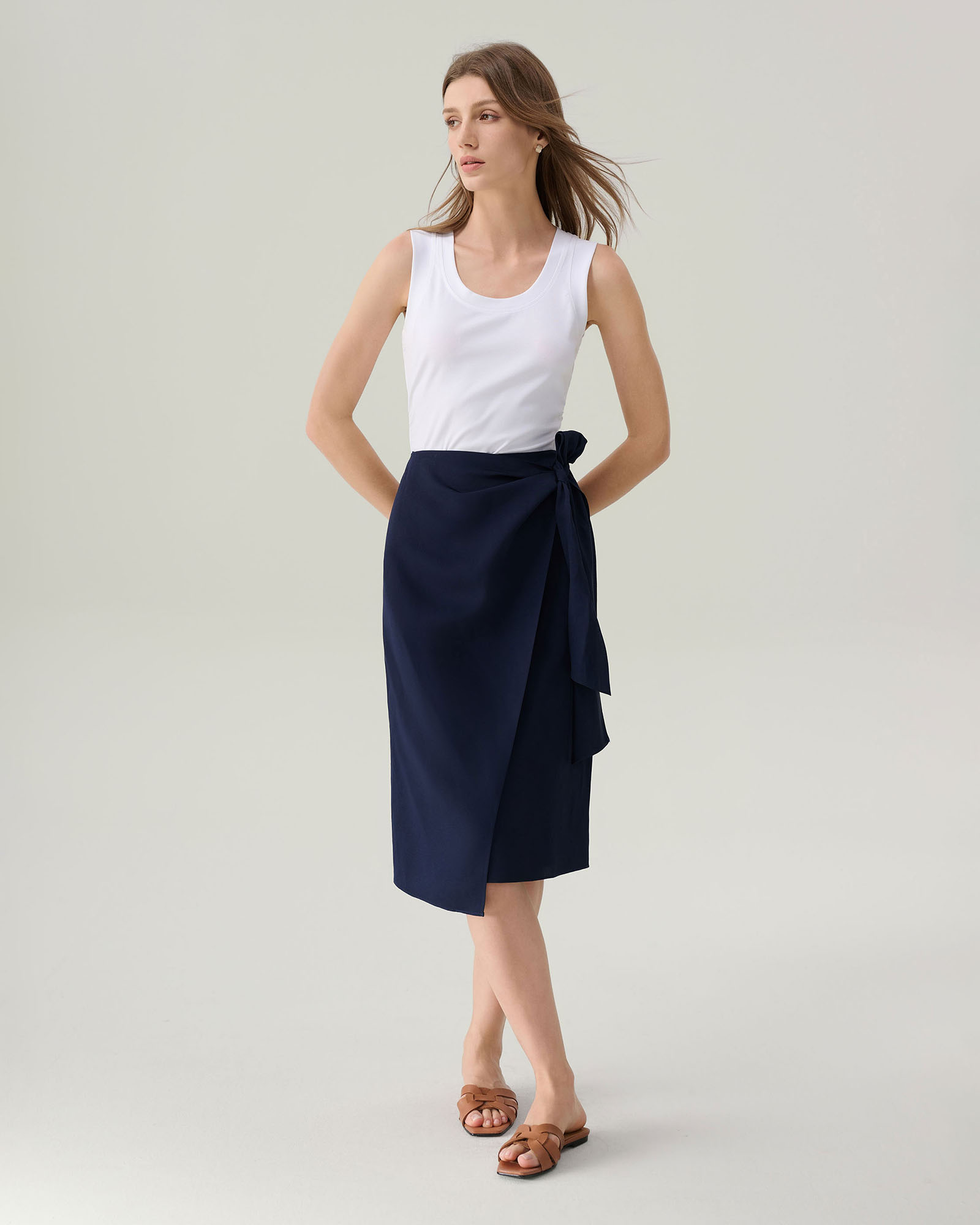 Kate Wrap Midi Skirt