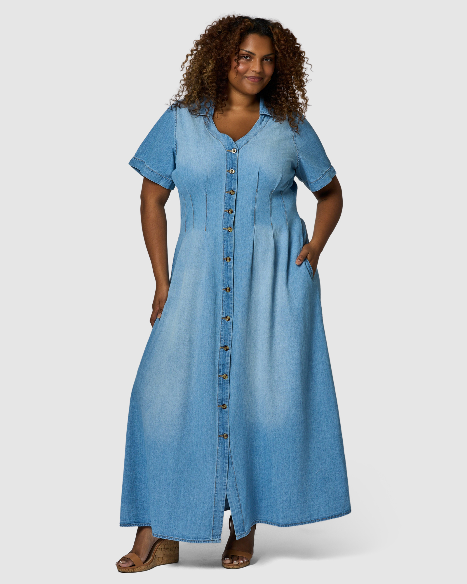 Tara Chambray Maxi Dress