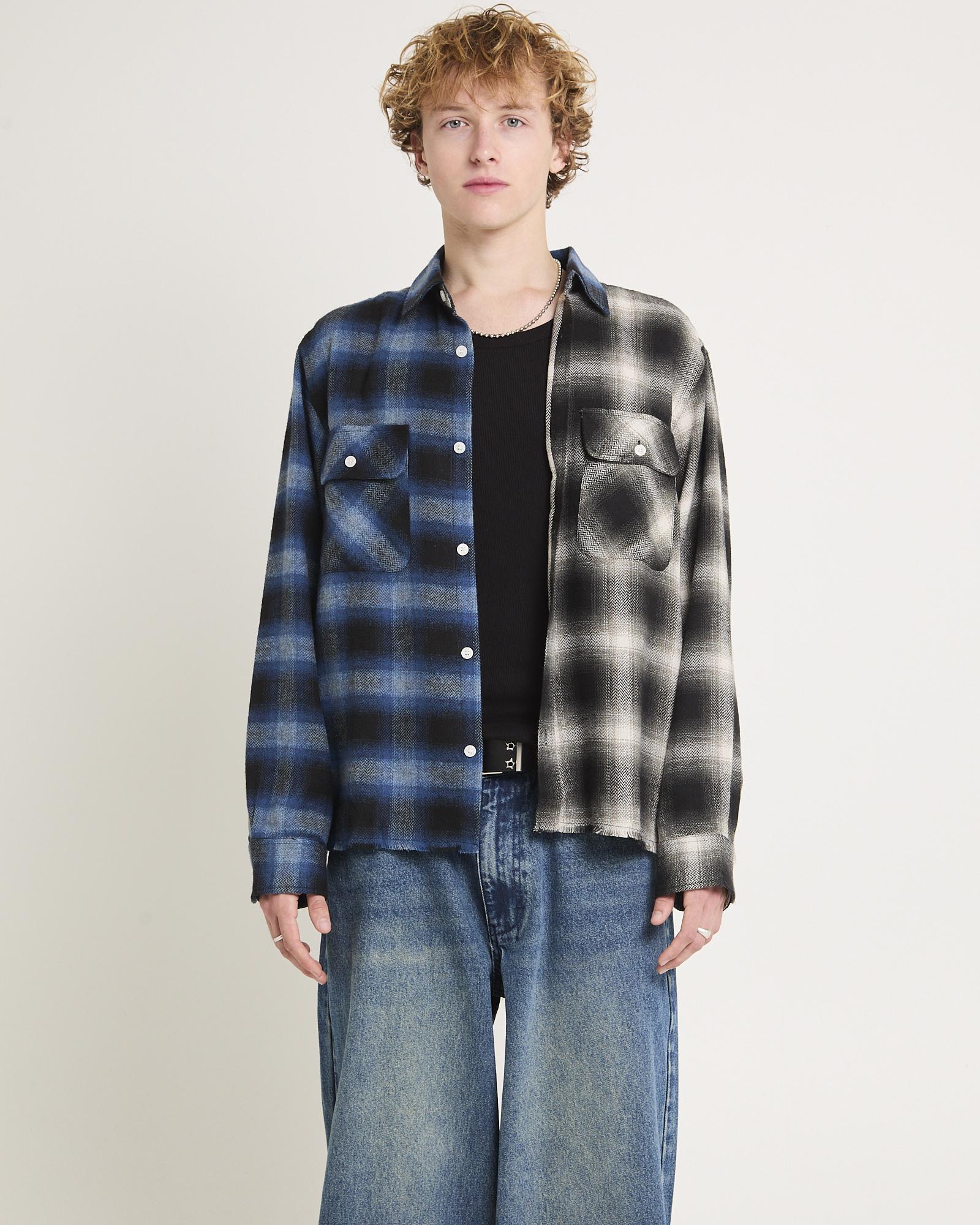 Split Flannel Long Sleeves Shirt
