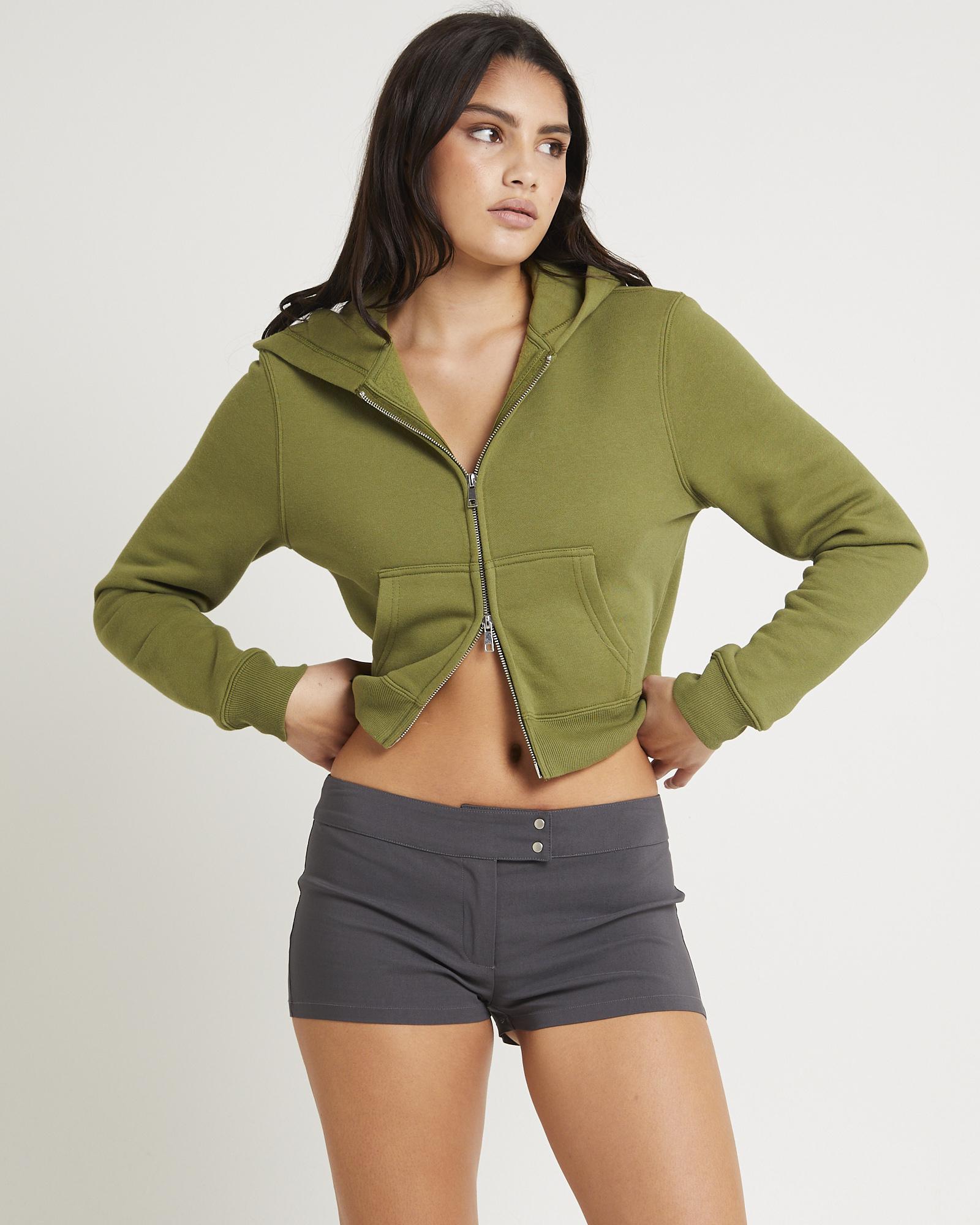 Nalo Cropped Fleece Hoodie