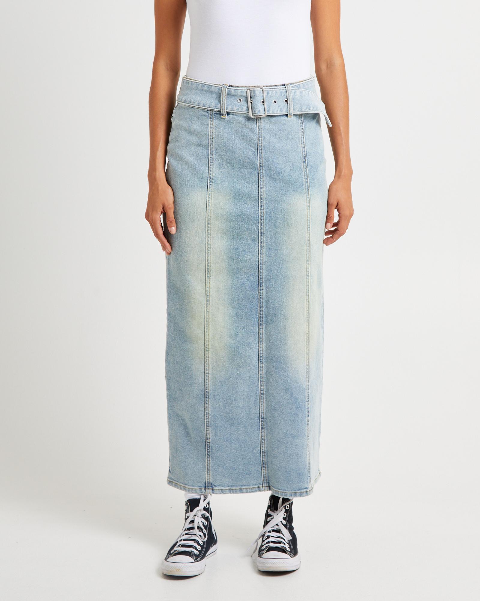 Kaya Low Belted Maxi Skirt