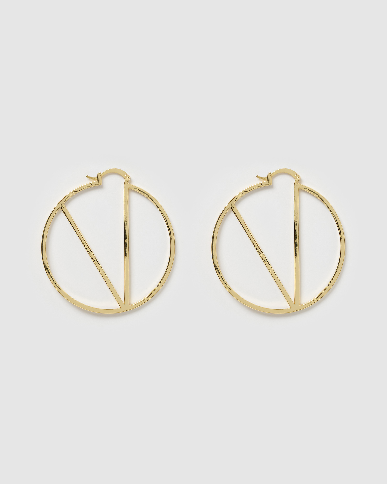 Alphabet Letter V Hoop Earrings