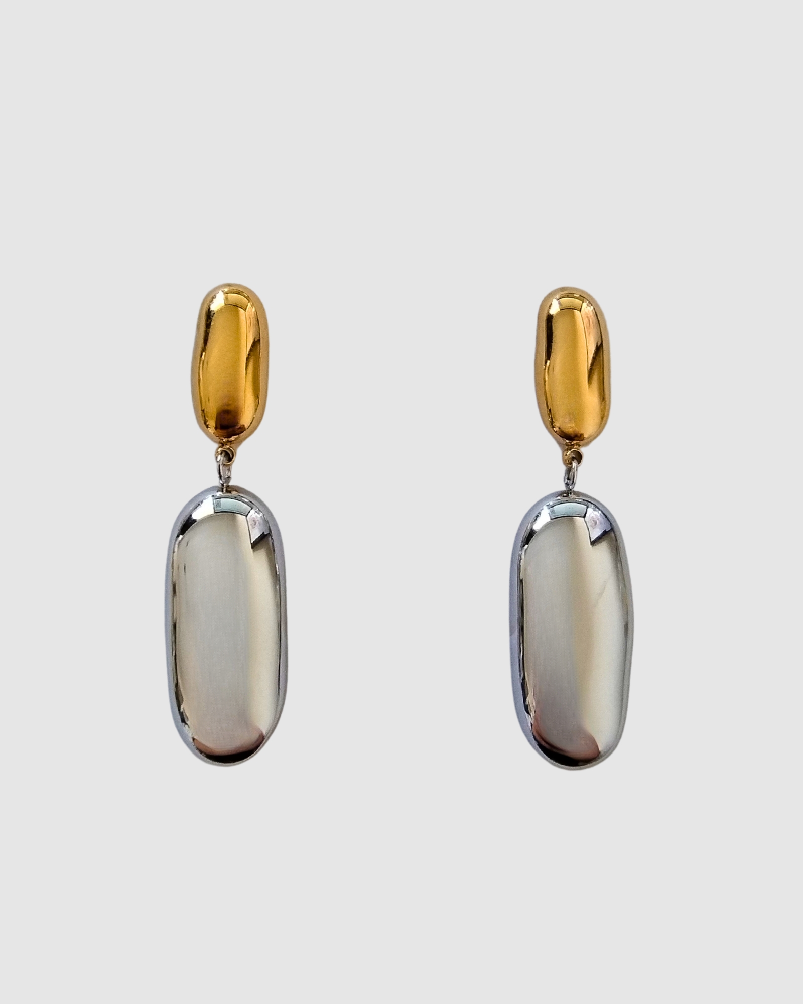 Aethera Stud Earrings Mix Metal