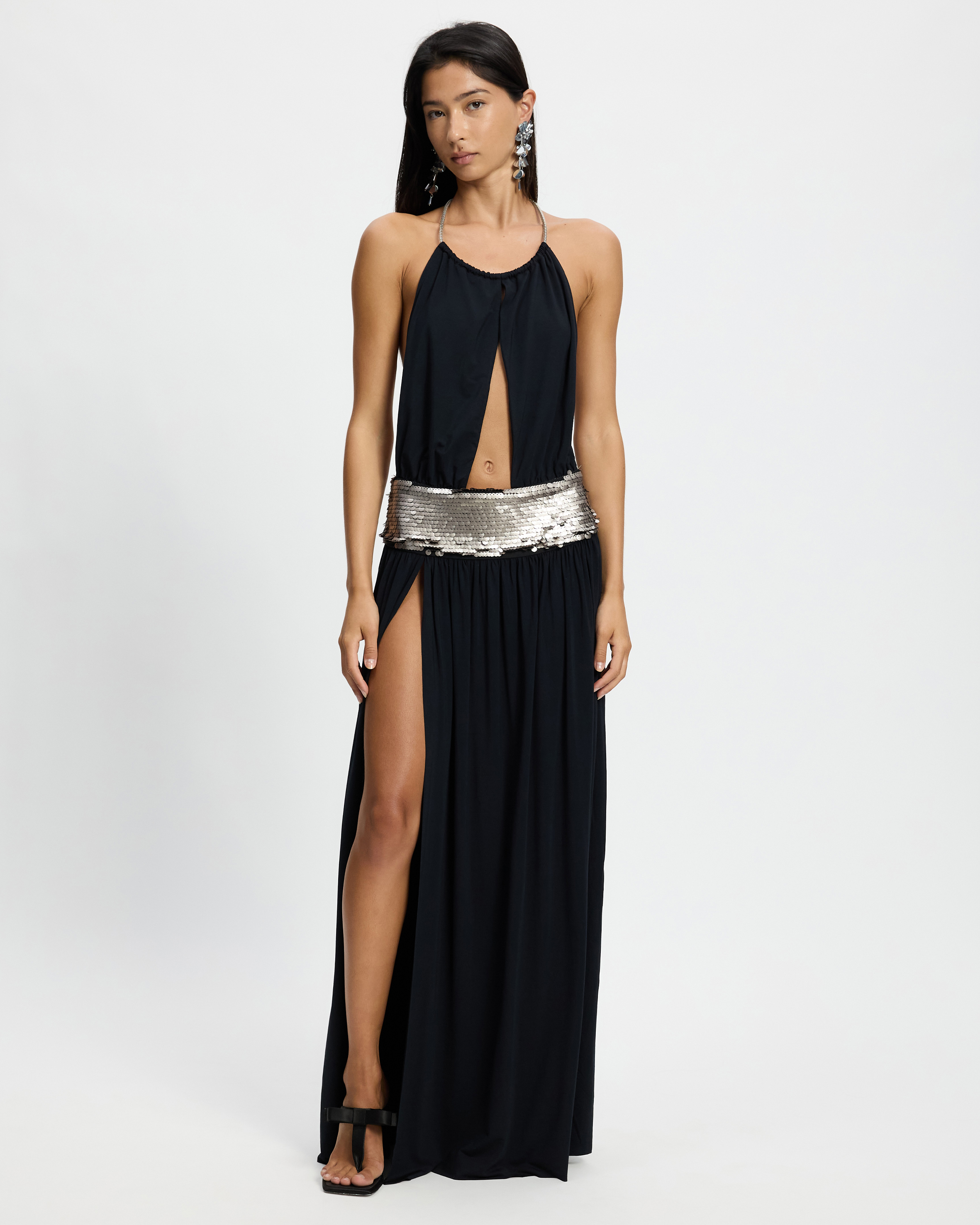Beaded Belt Maxi Dress