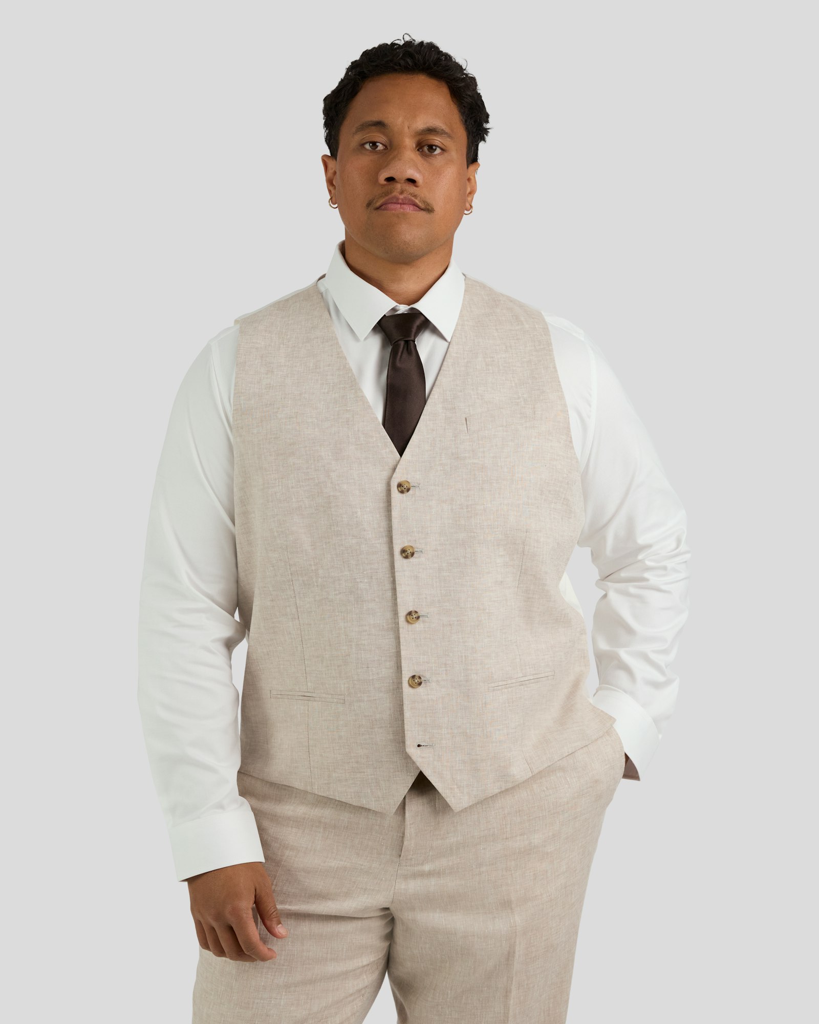 Matteo Linen Waistcoat