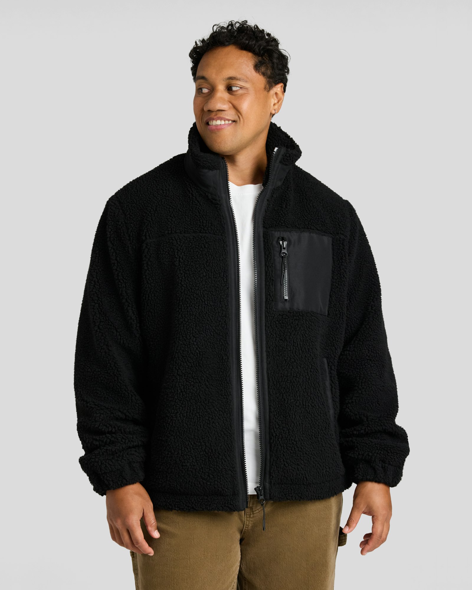 Teddy Sherpa Zip Thru Jacket