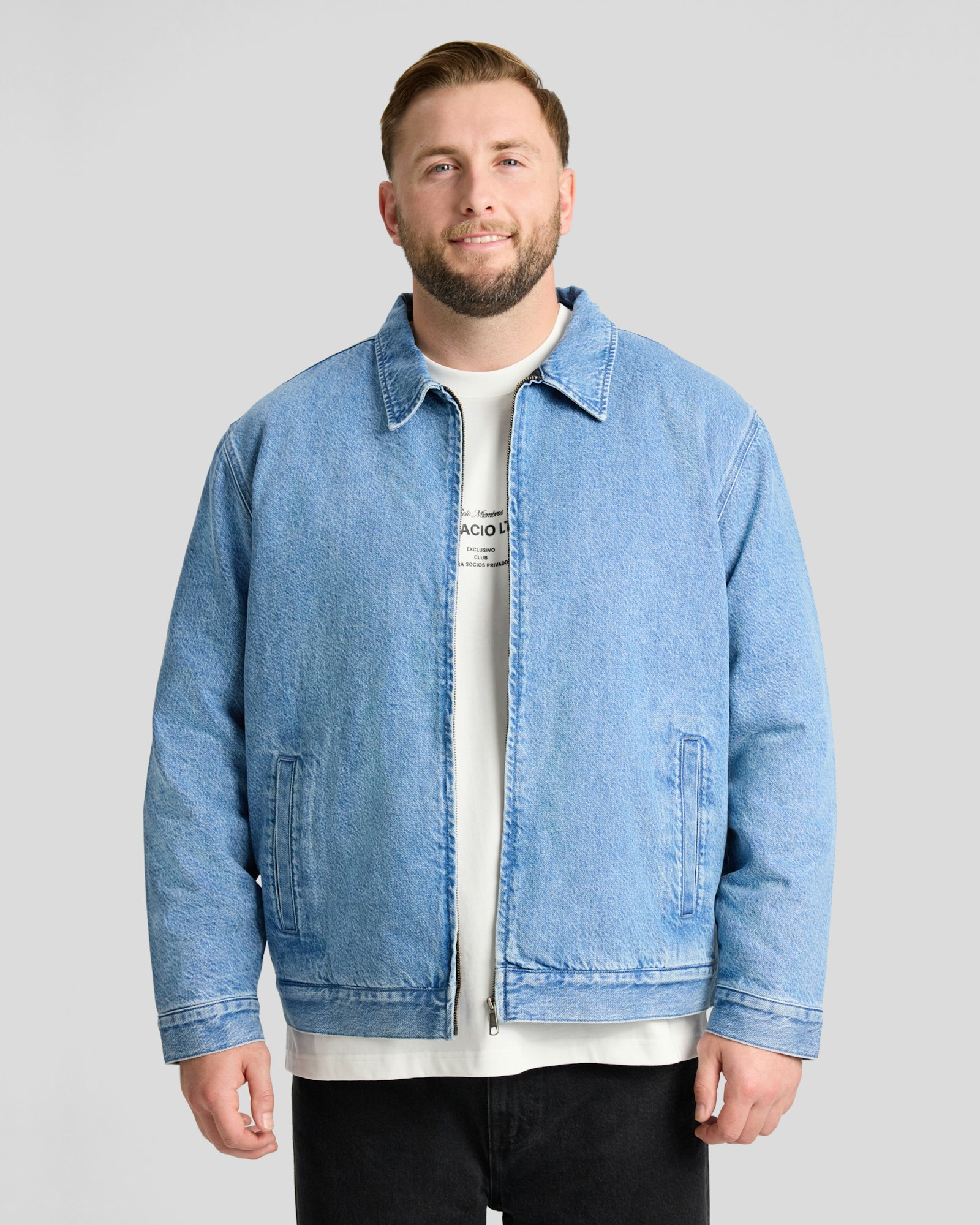 Denim Zip Thru Jacket