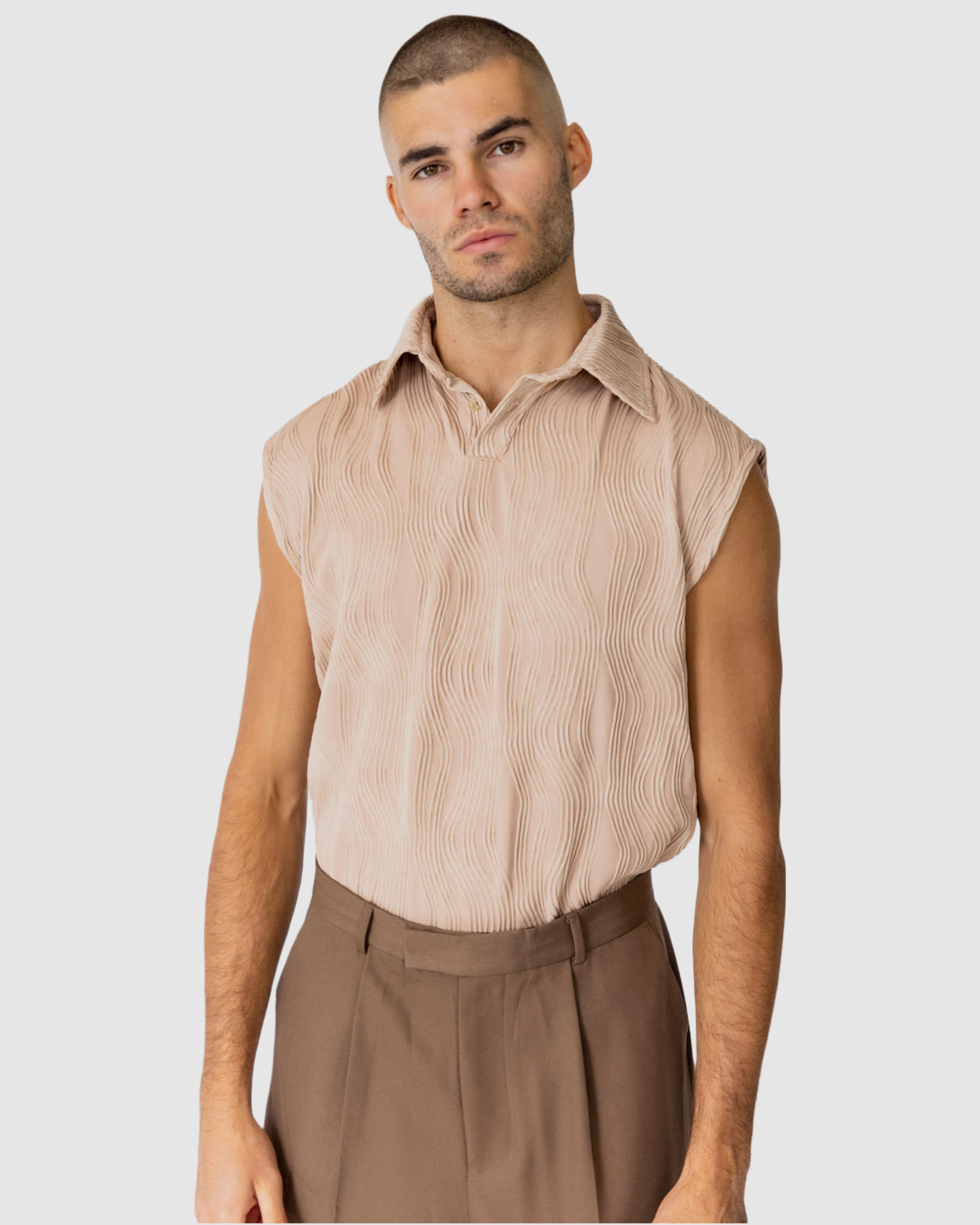 Verve Sleeveless Collared Shirt
