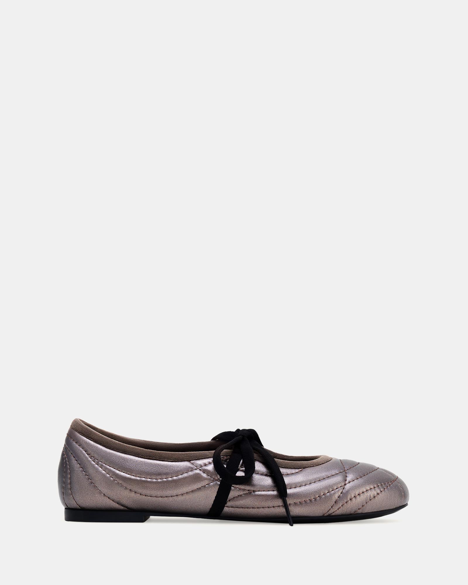 Erika Topstitching Lace-up Ballet Flats