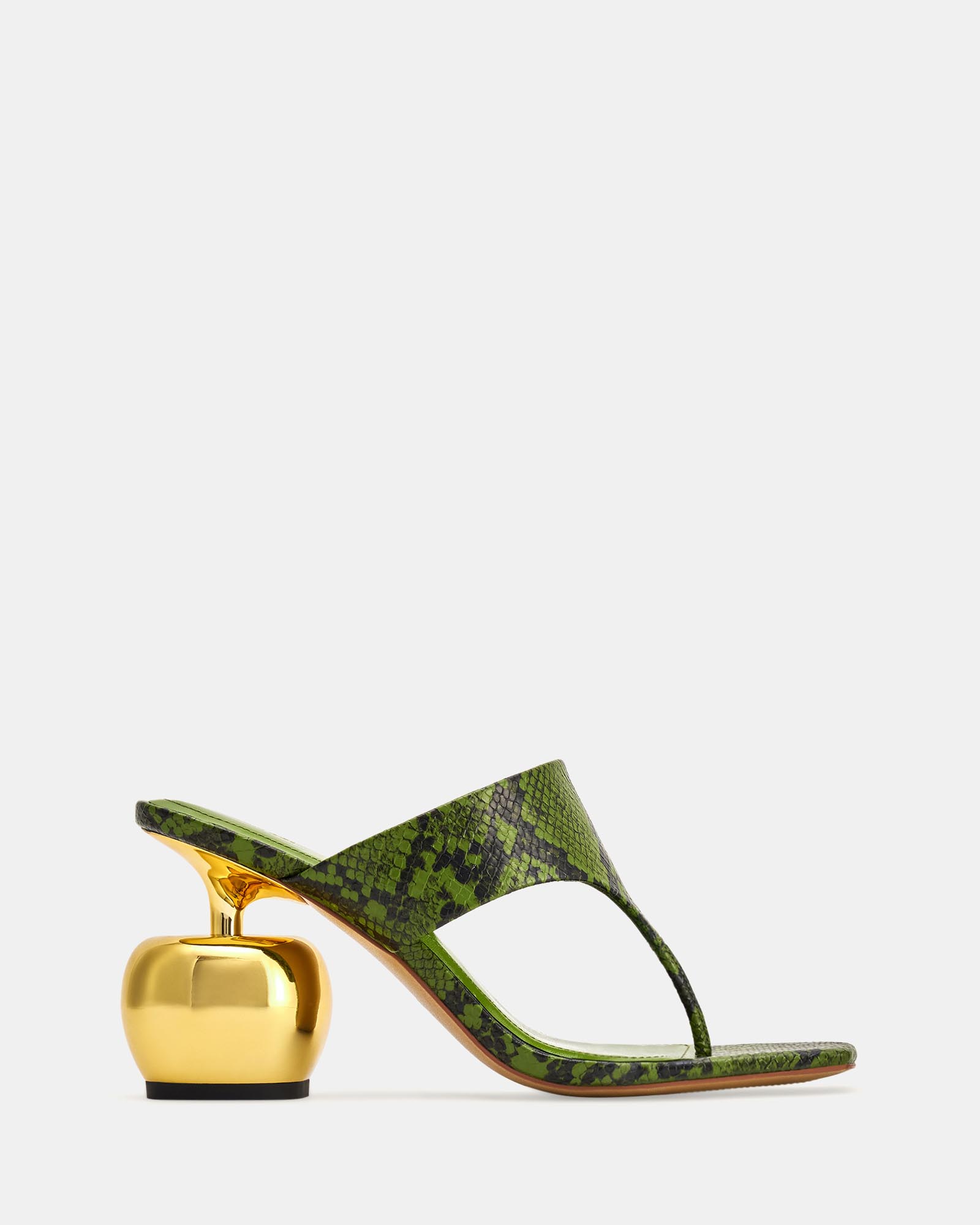 Naomi Snakeskin Heeled Flip Flops