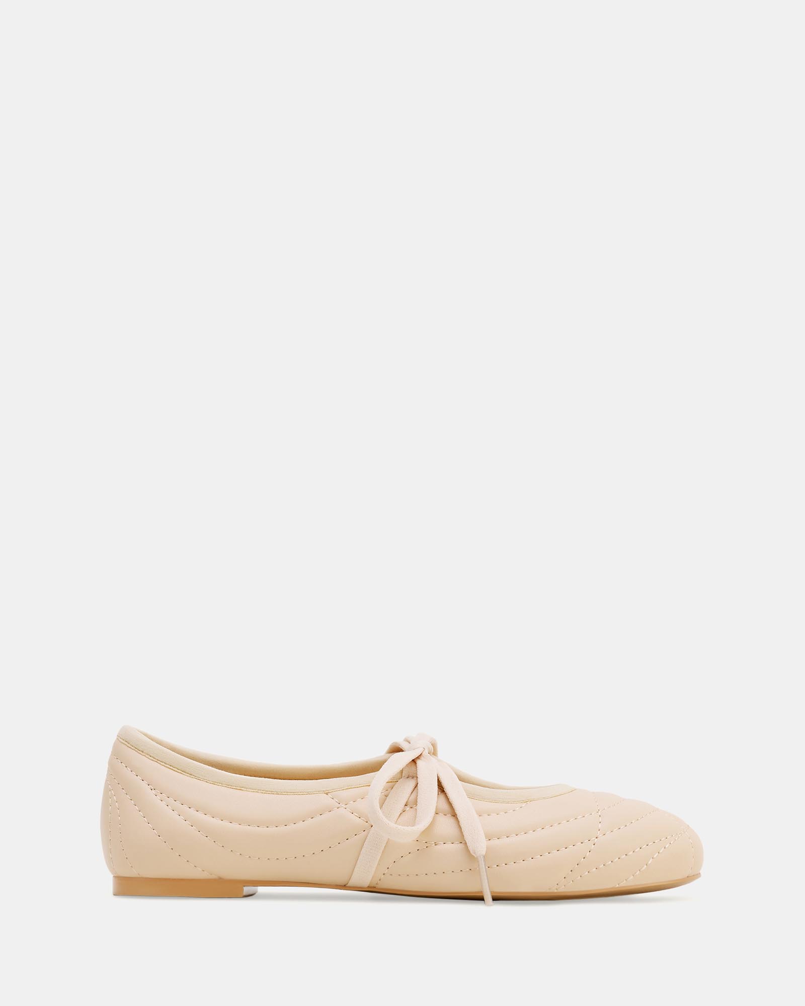 Erika Topstitching Lace-up Ballet Flats