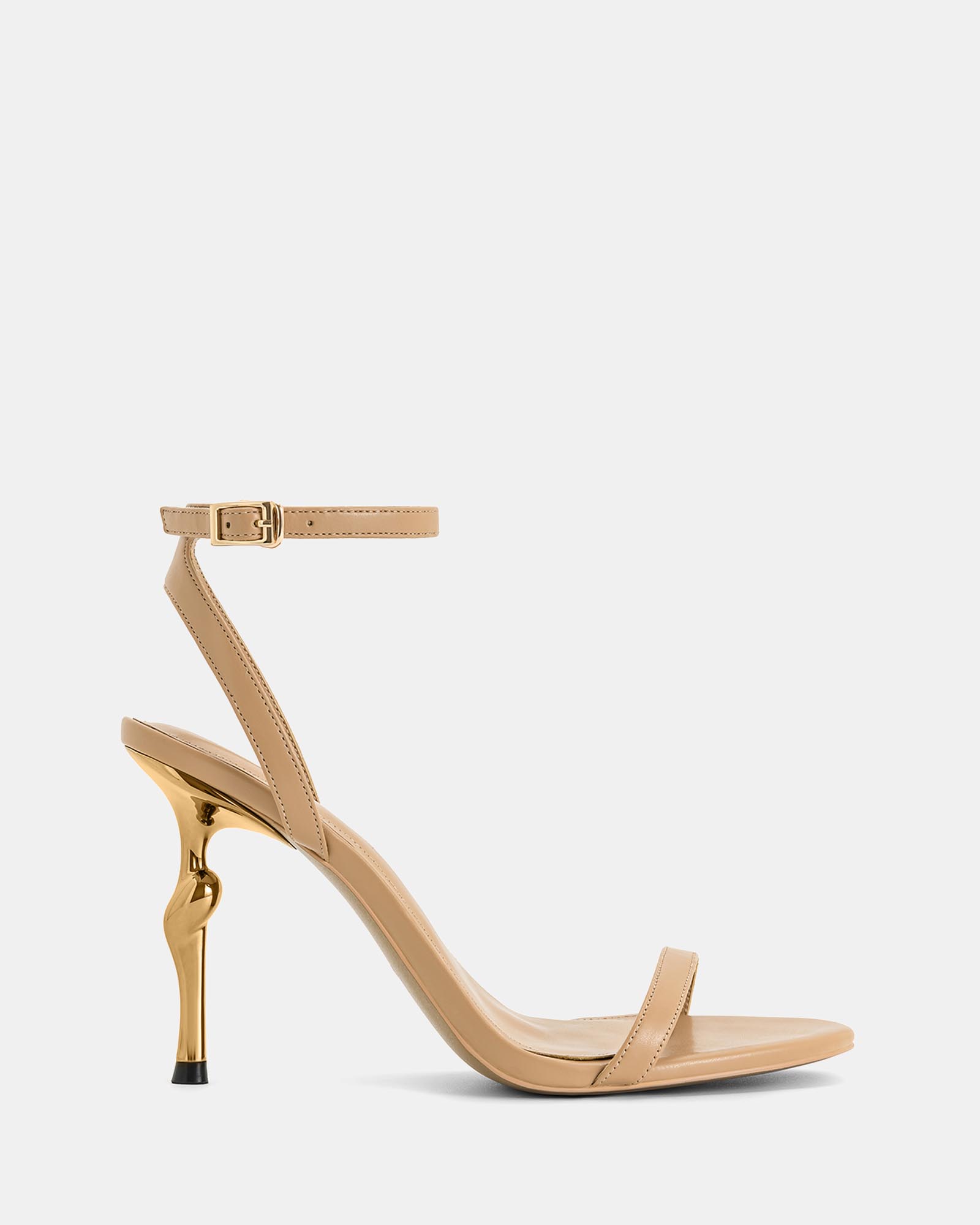 Alivia Gold Metal Heel Sandals