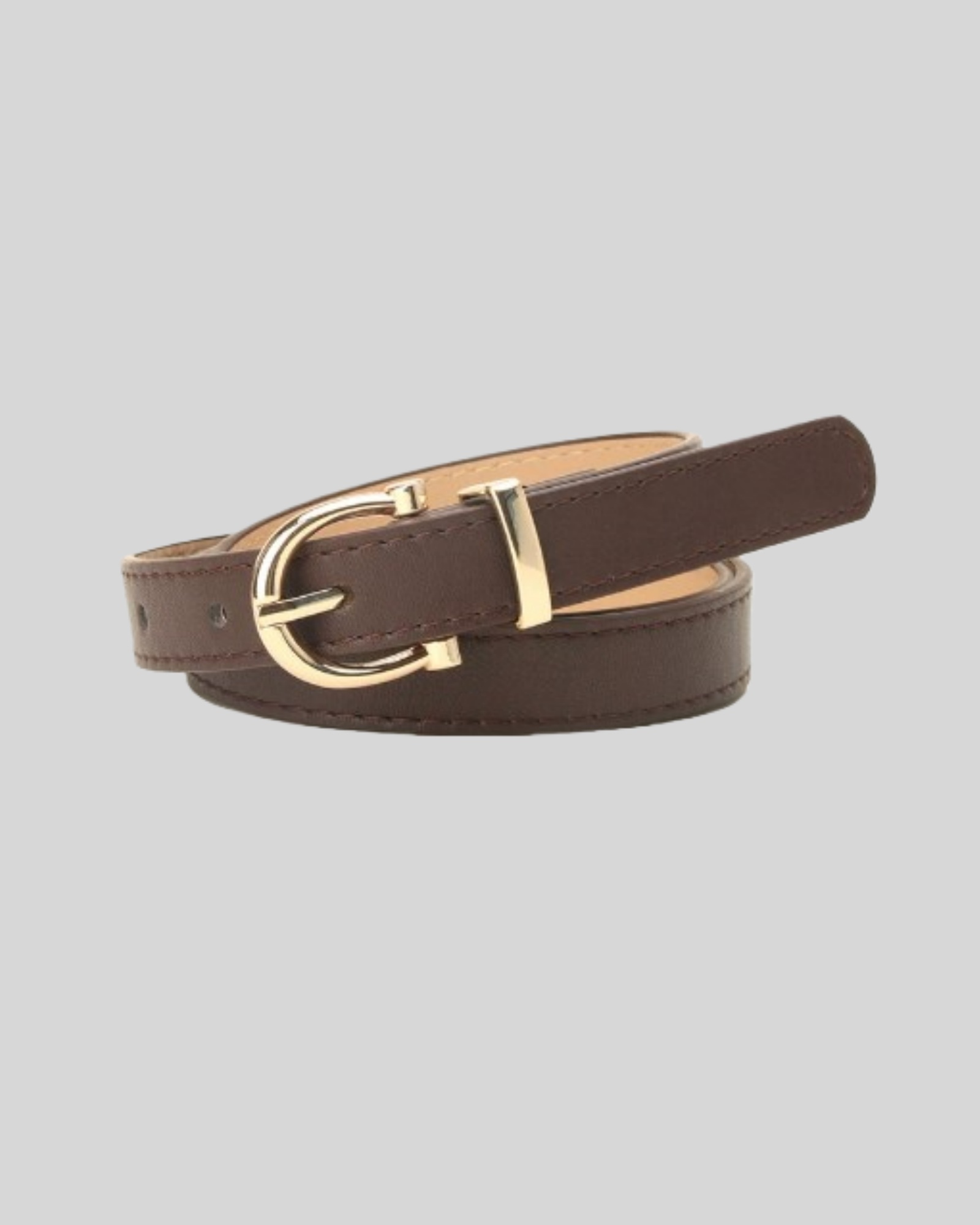 Needle Buckle Belt - Dark Brown