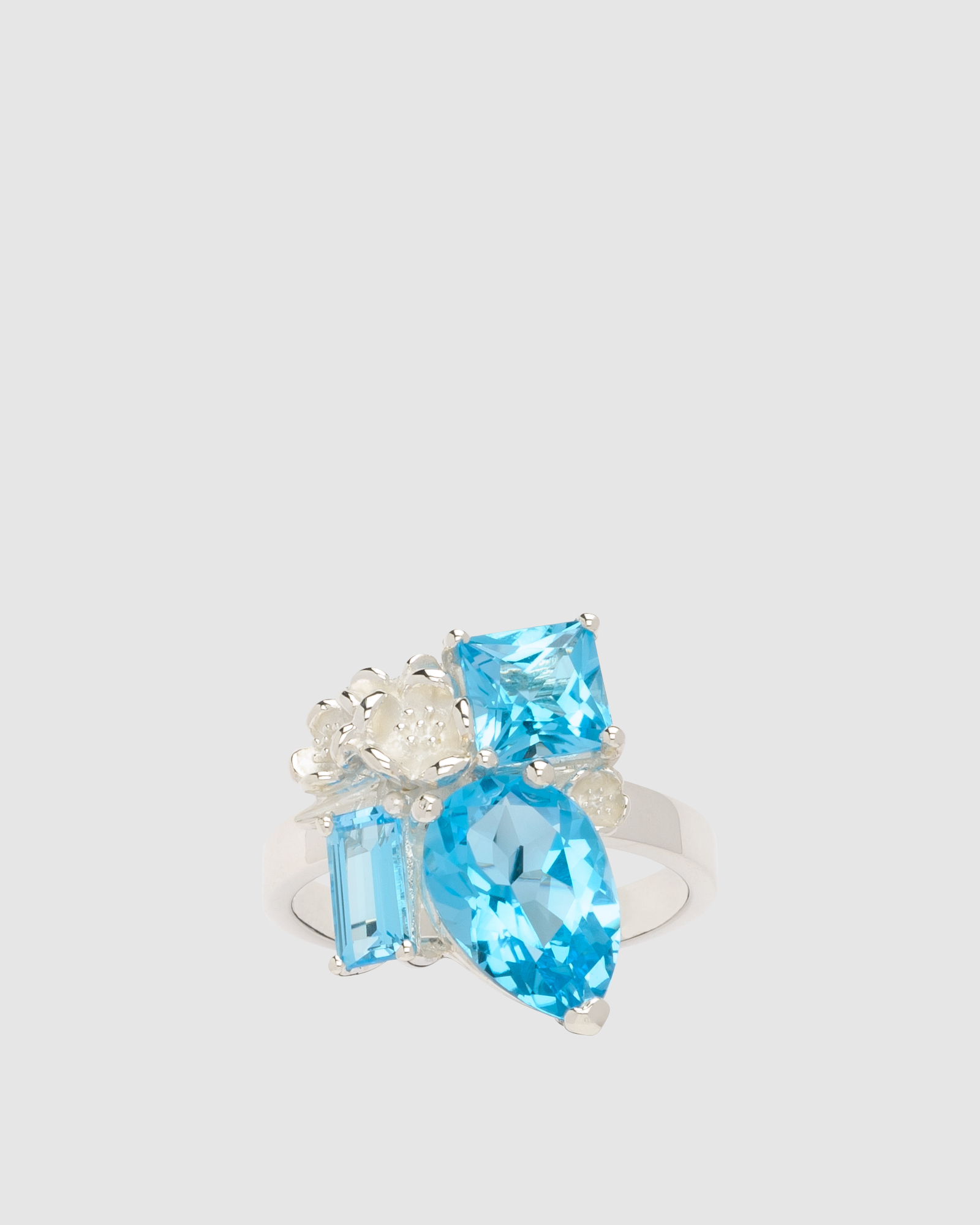 Rock Garden Ring with Topaz