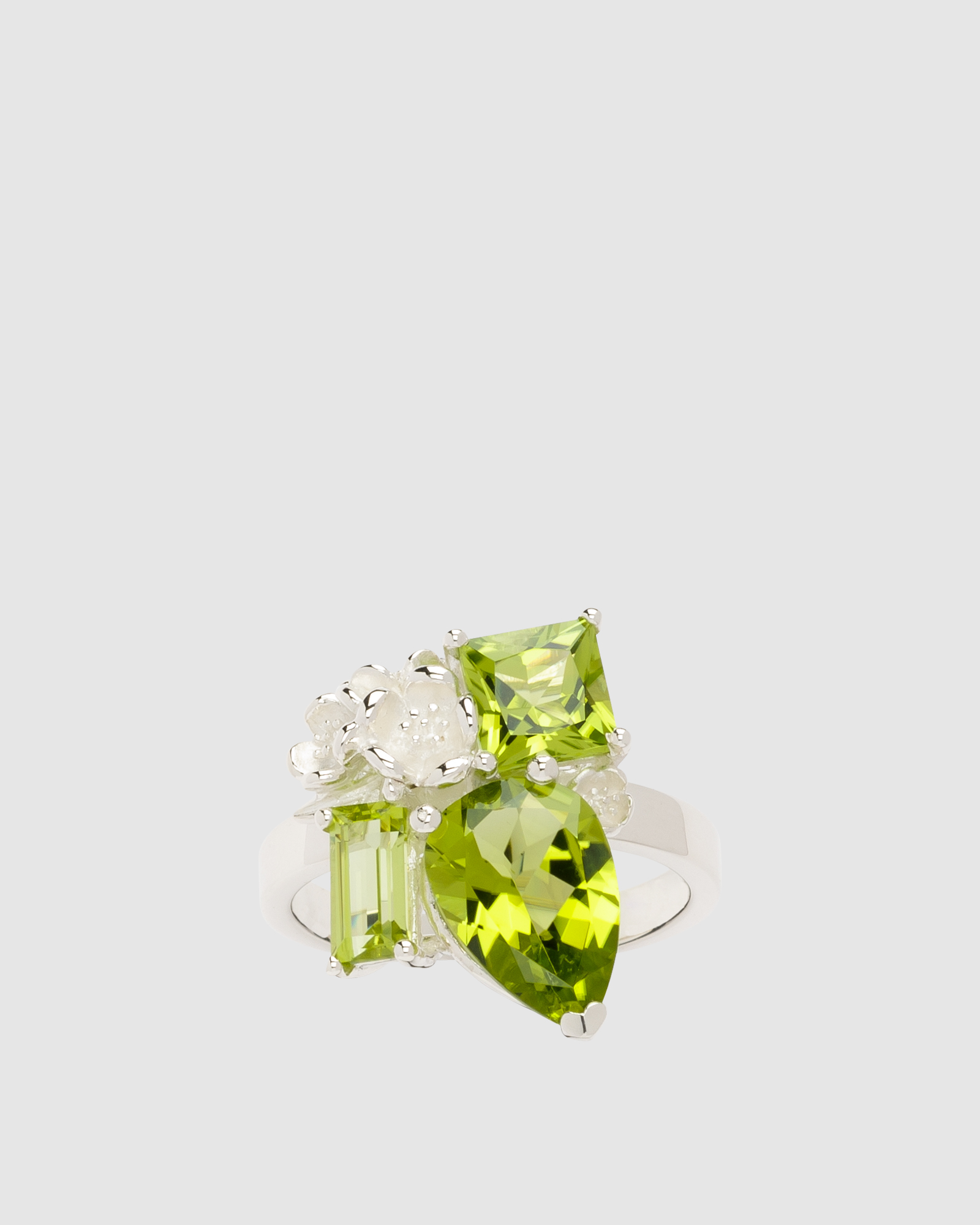 Rock Garden Ring with Peridot