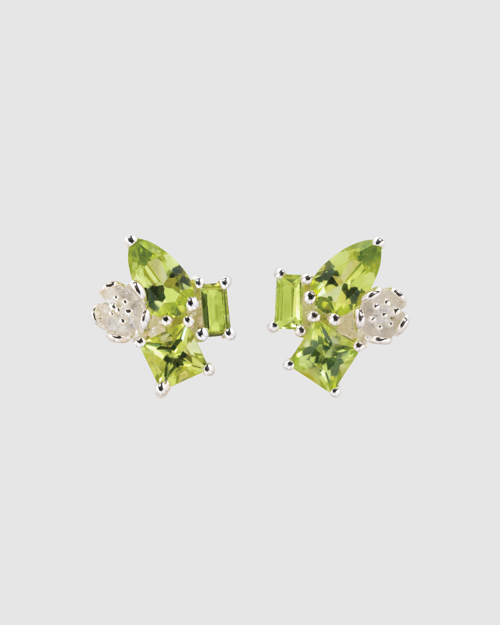 Rock Garden Earrings with Peridot