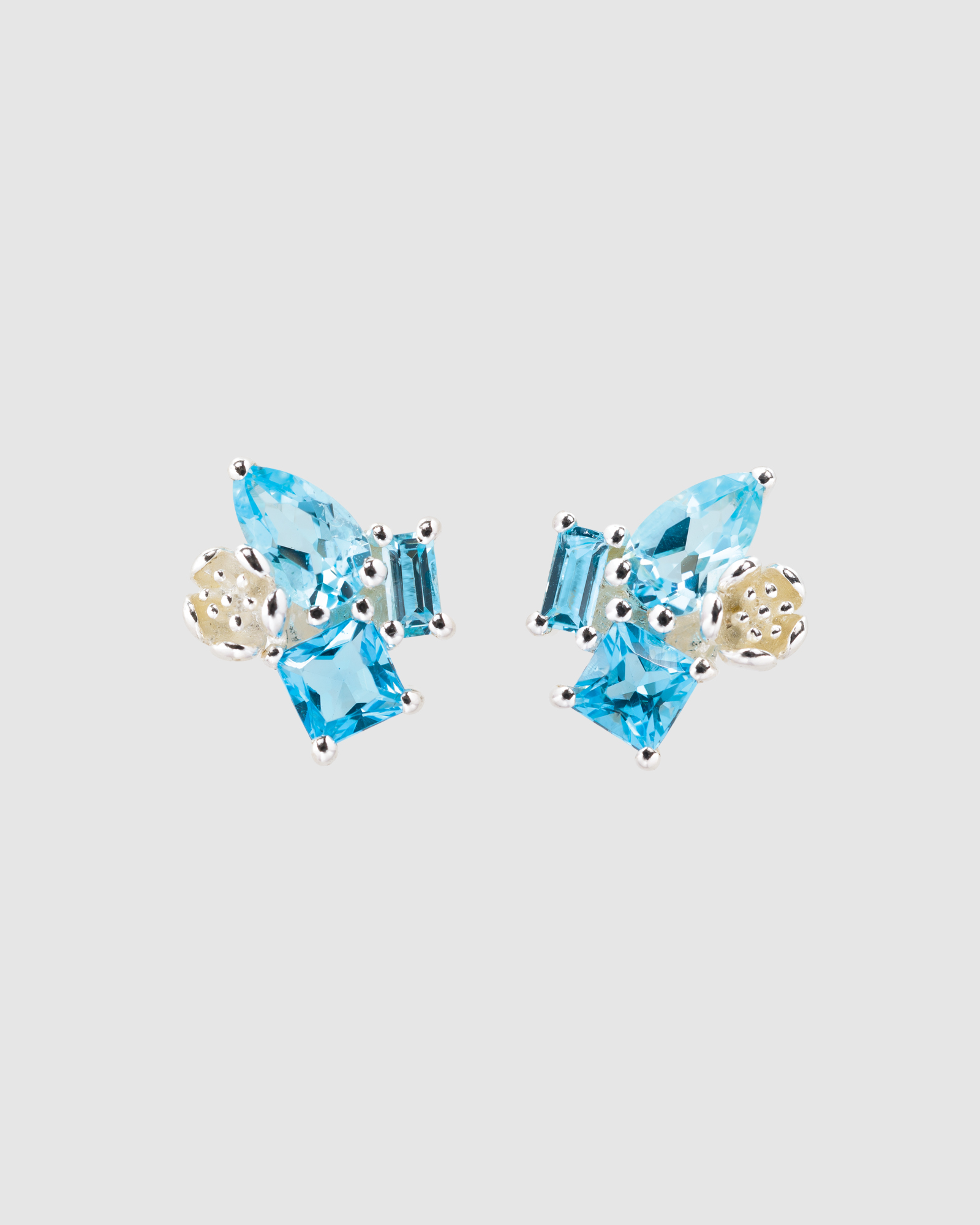 Rock Garden Earrings with Topaz