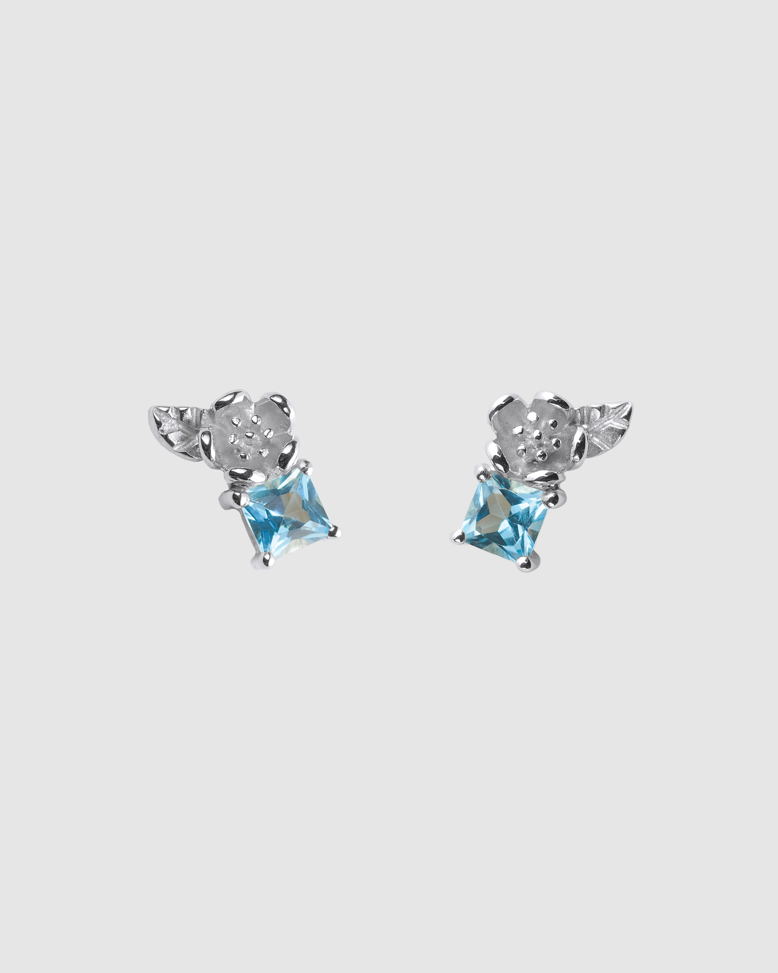 Rock Garden Studs with Topaz