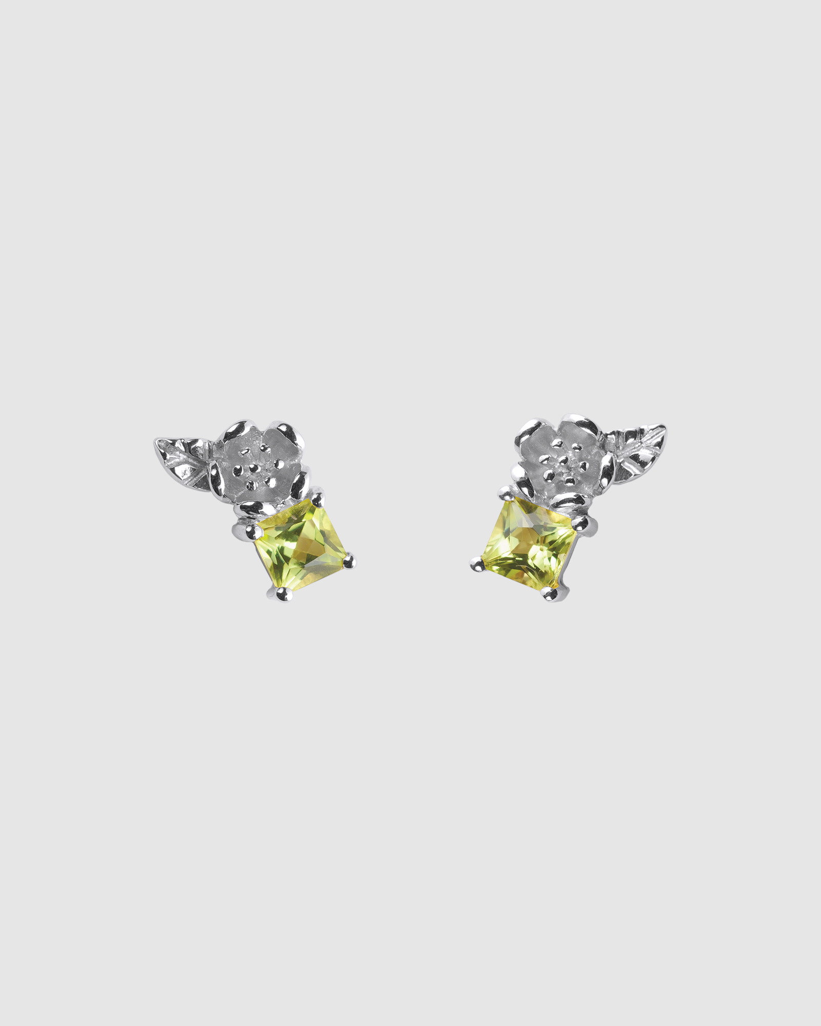 Rock Garden Studs with Peridot