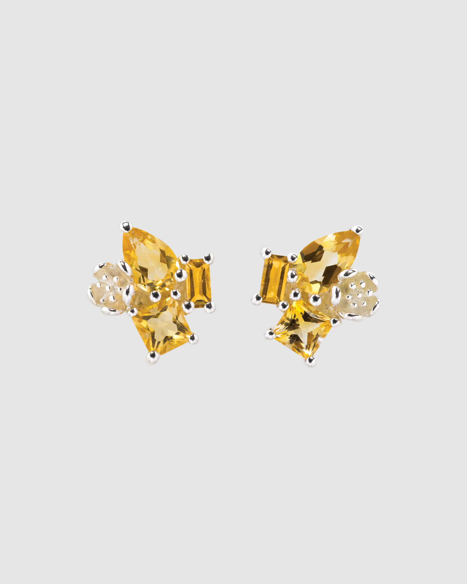 Rock Garden Earrings with Citrine