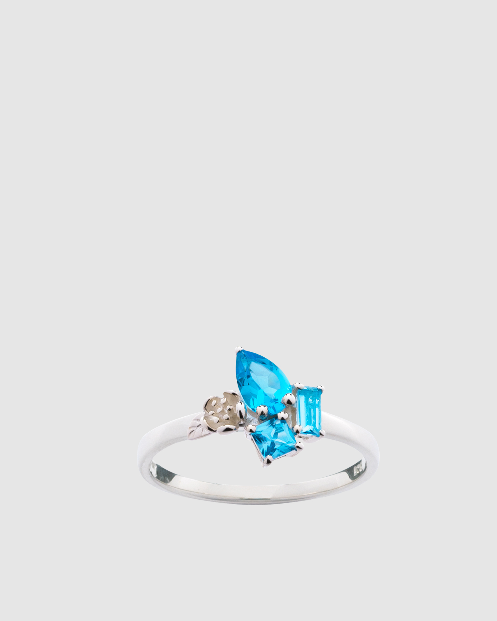 Rock Garden Mini Ring with Topaz