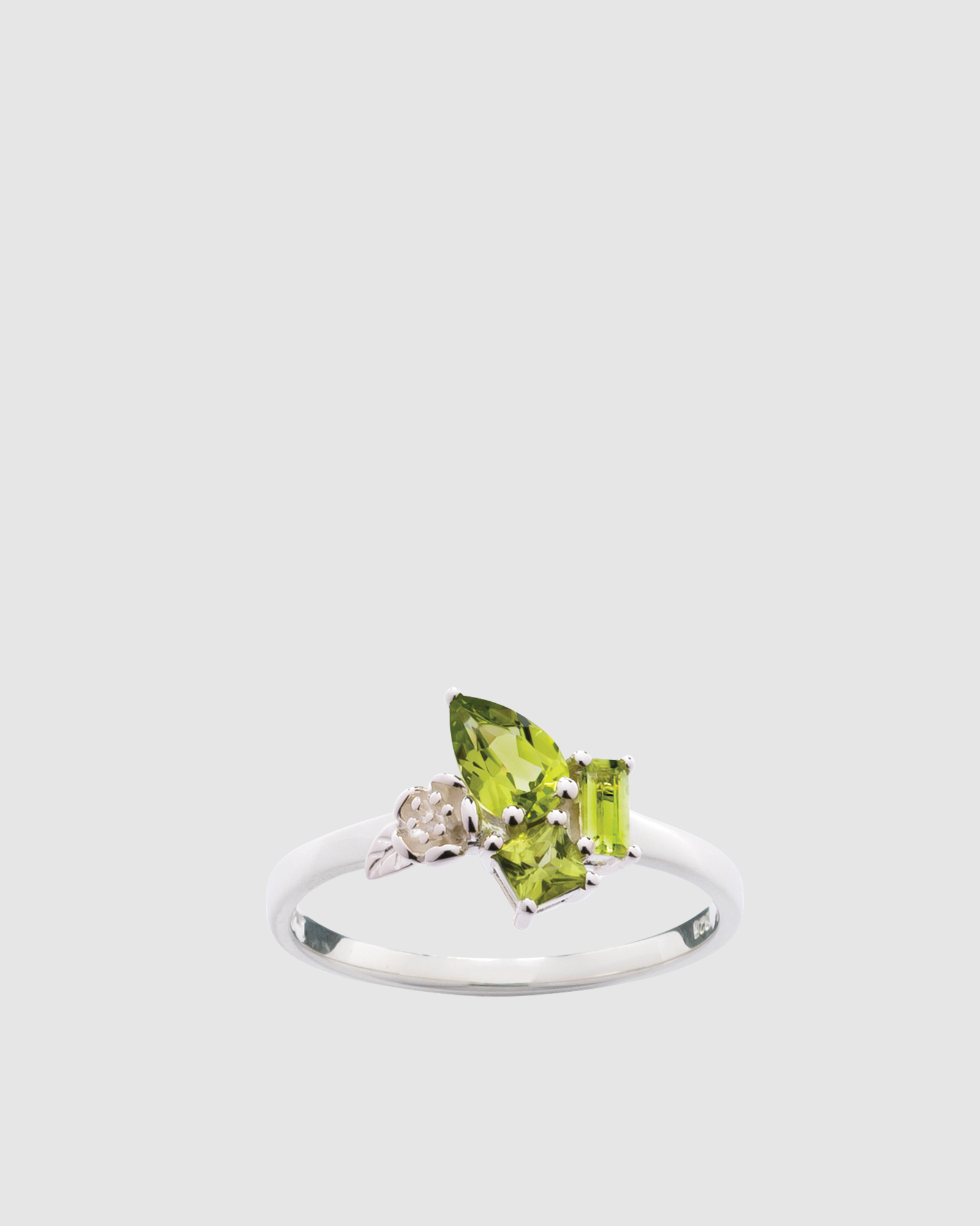 Rock Garden Mini Ring with Peridot