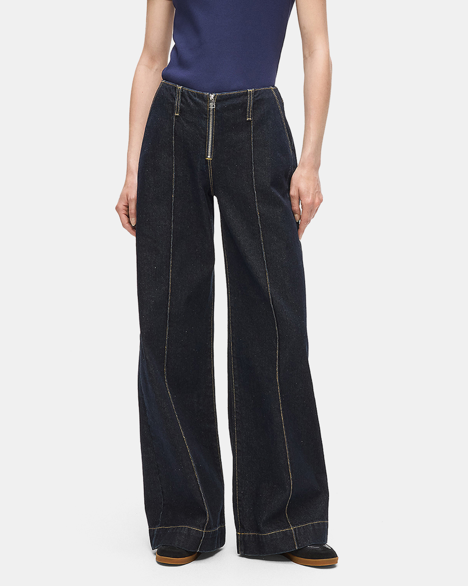 Ikon Patch Wide Denim Pants