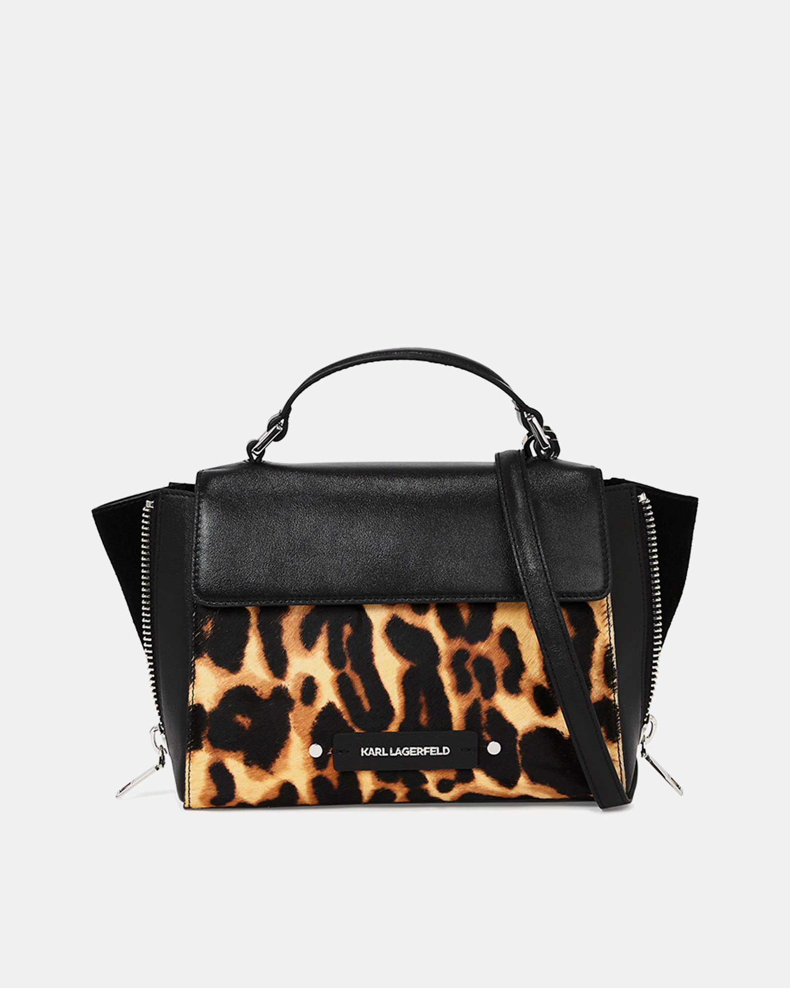 K/Hardware Small Leopard Top-Handle Bag