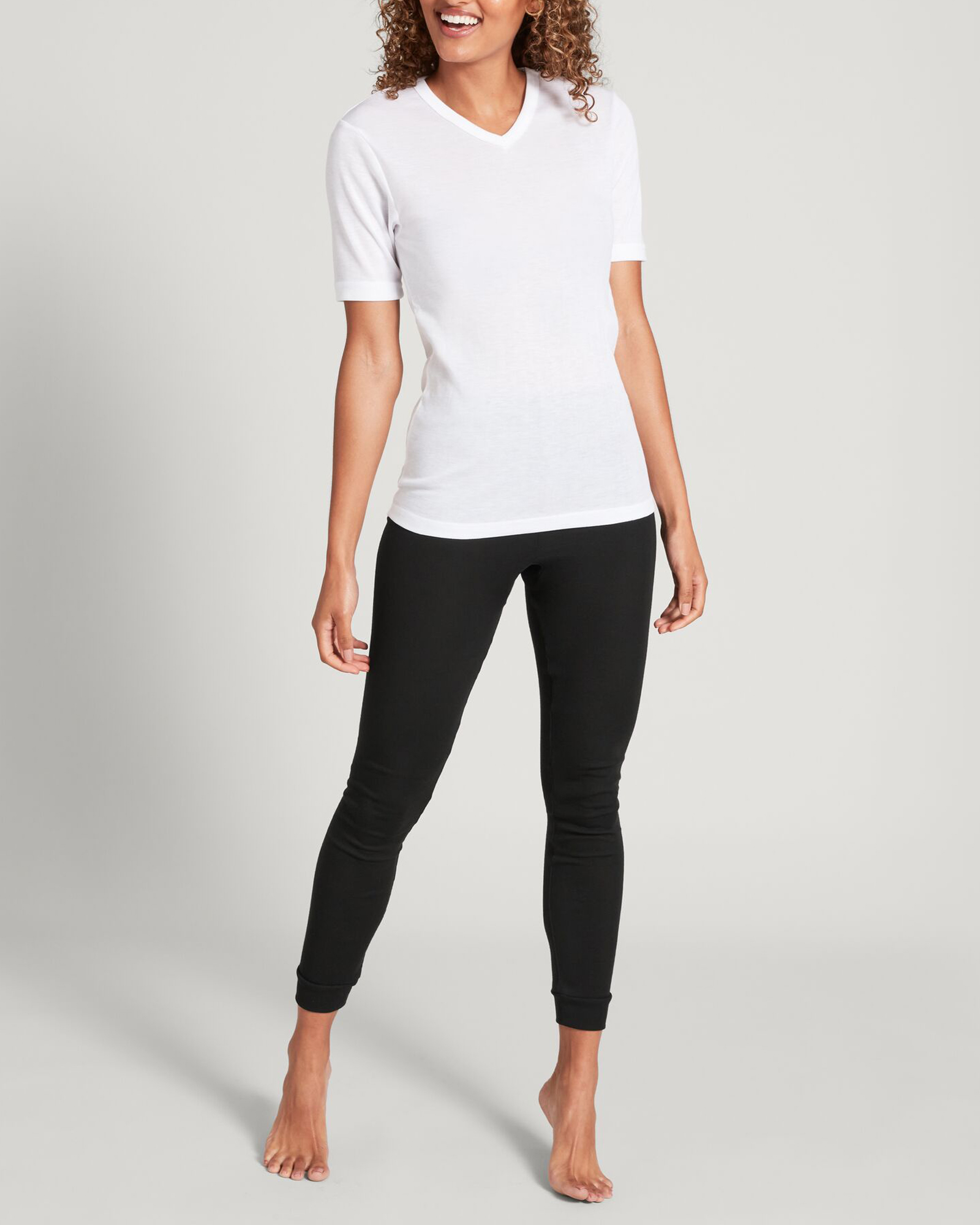 KMDCore Polypro Unisex Thermal Short Sleeve V Neck Base Layer Top v2