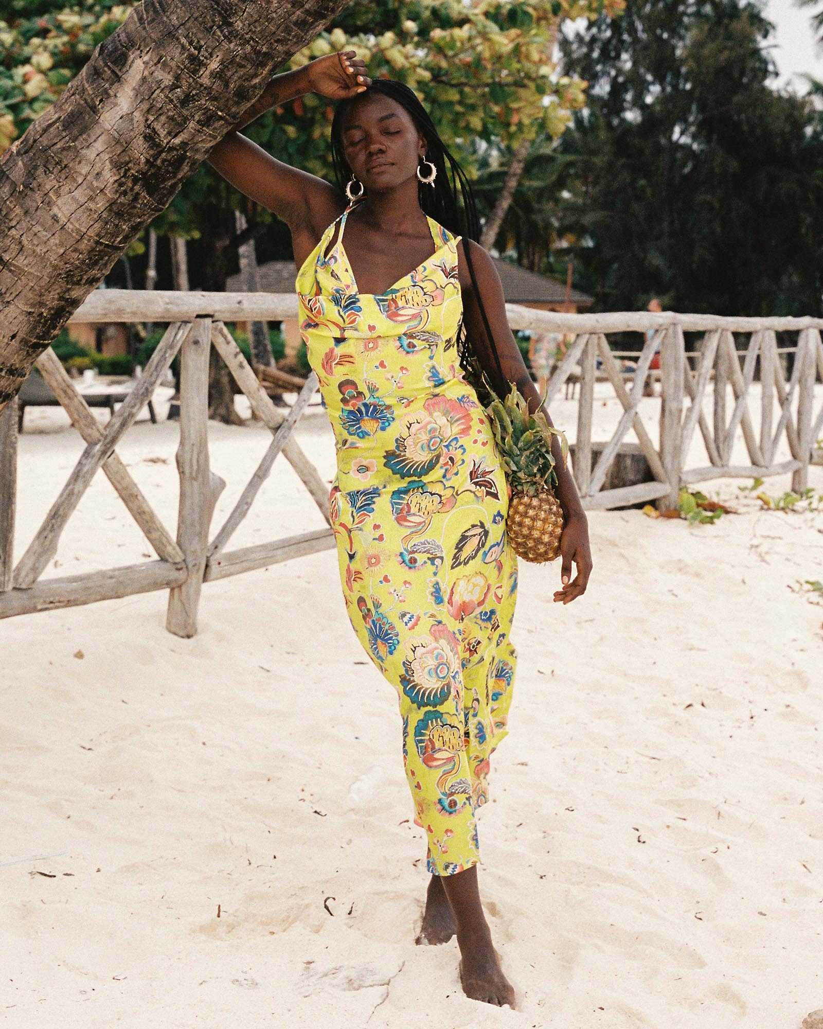 Bacio Di Mare Halter Midi Dress