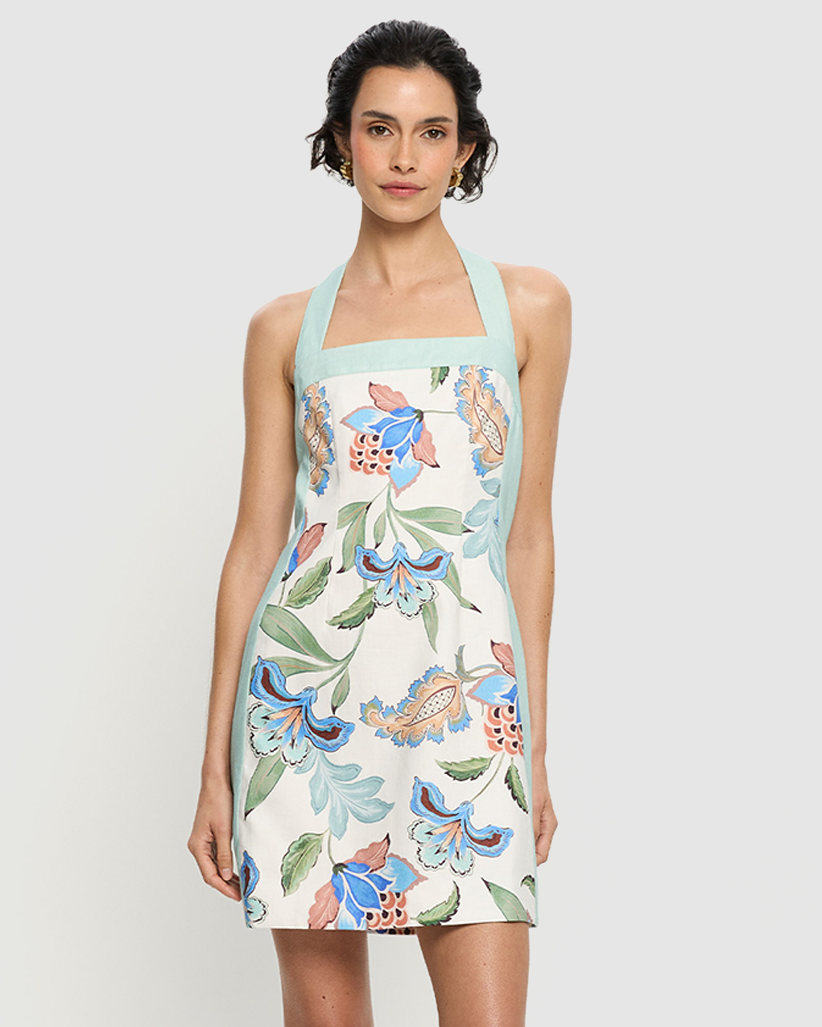 Azure Halter Mini Dress