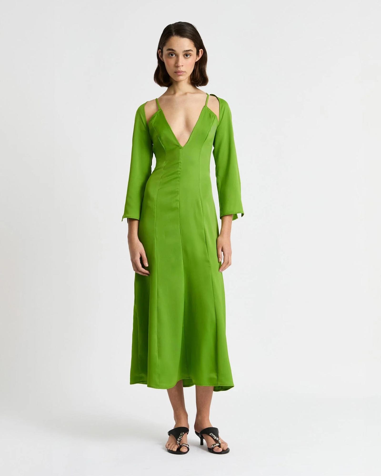 Kimberly Satin Midi Dress