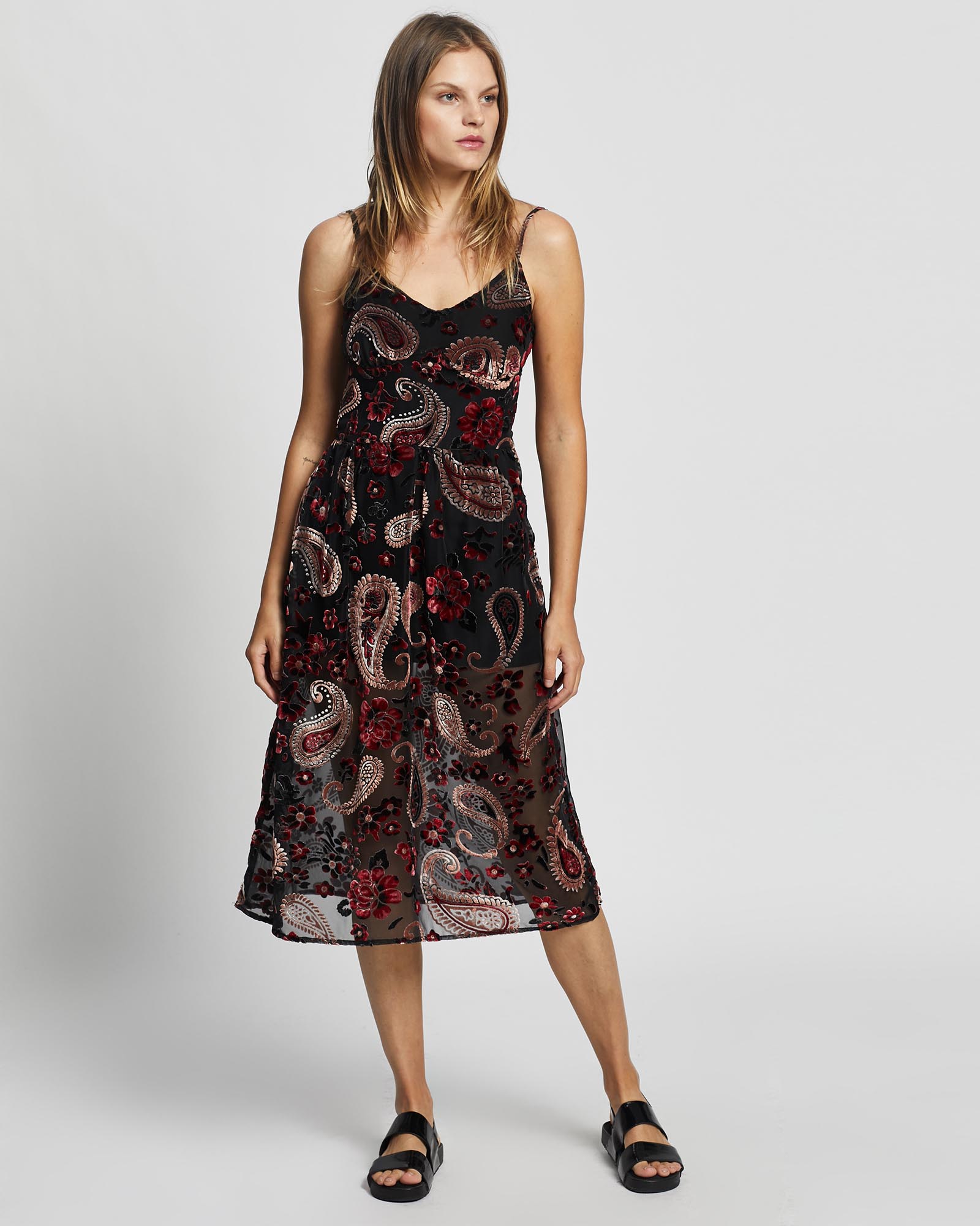 Firefly Burnout Slip Dress