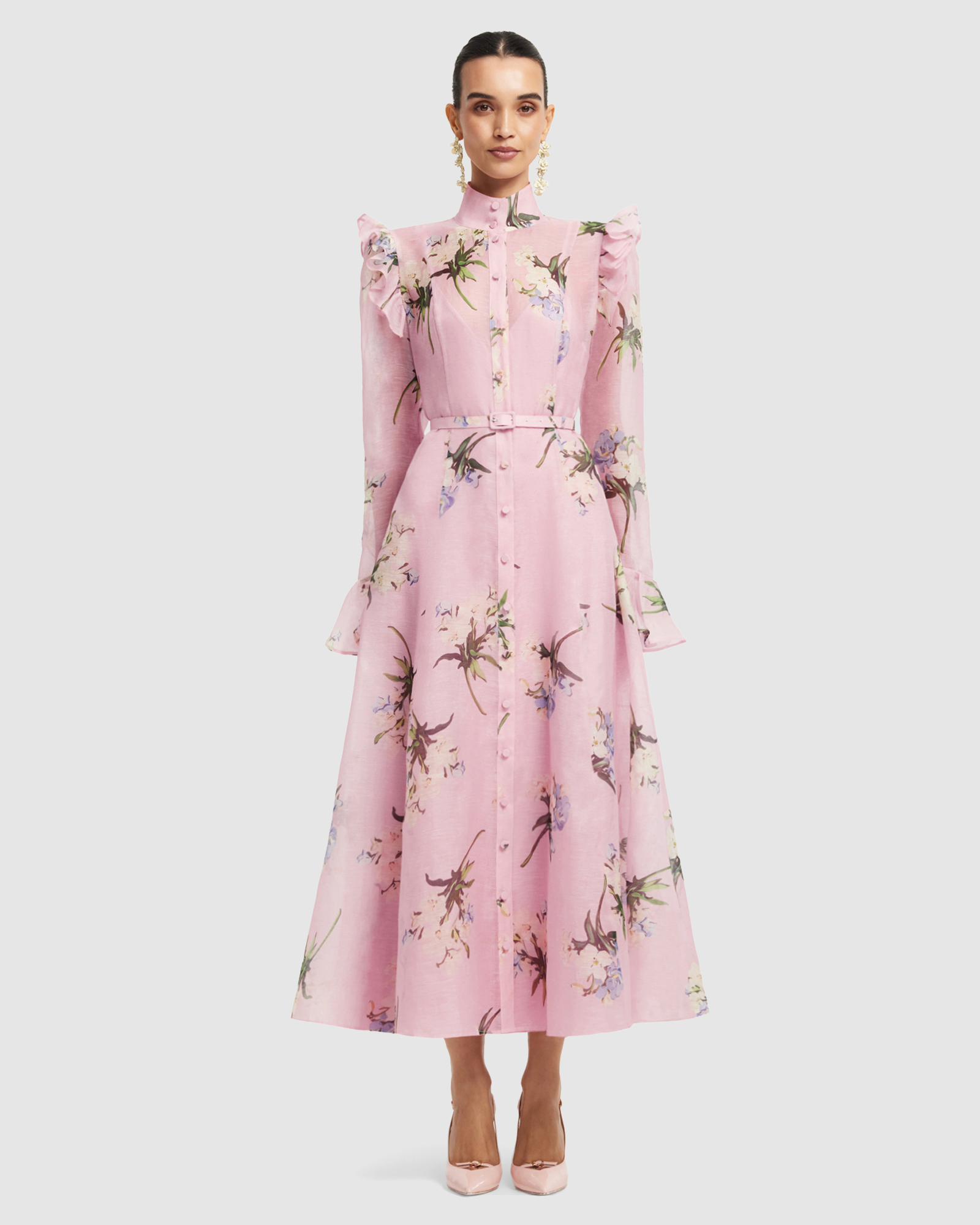 Katrina Butterfly Sleeve Midi Dress