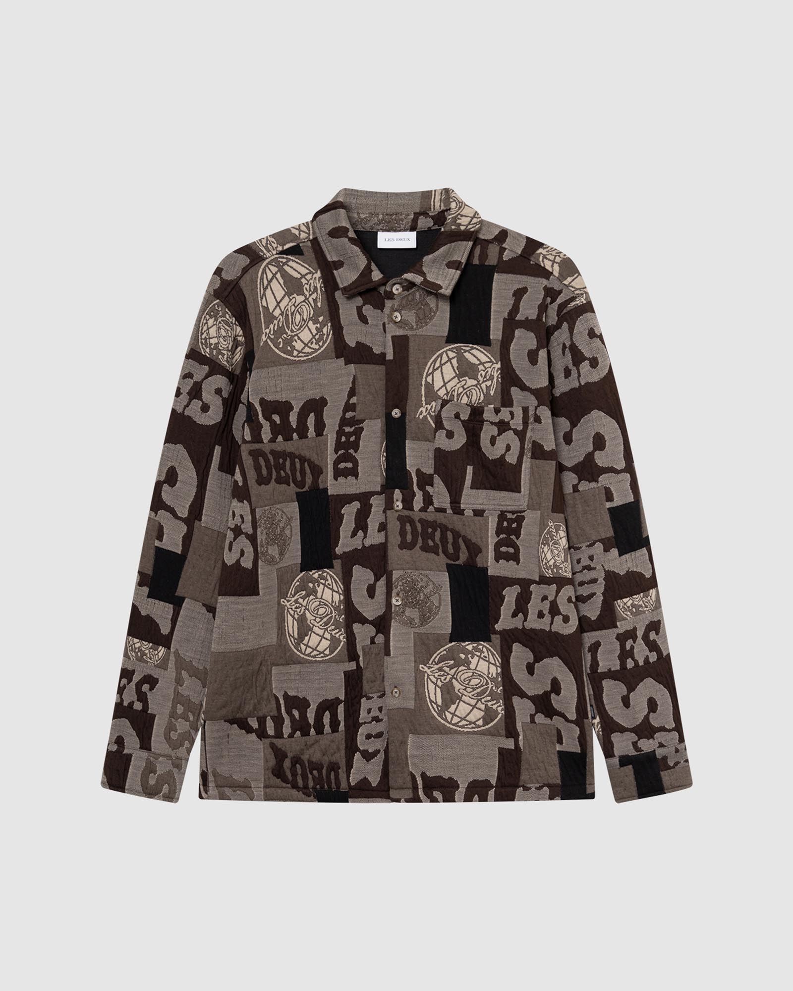 Kaleb Patchwork Jacquard Overshirt