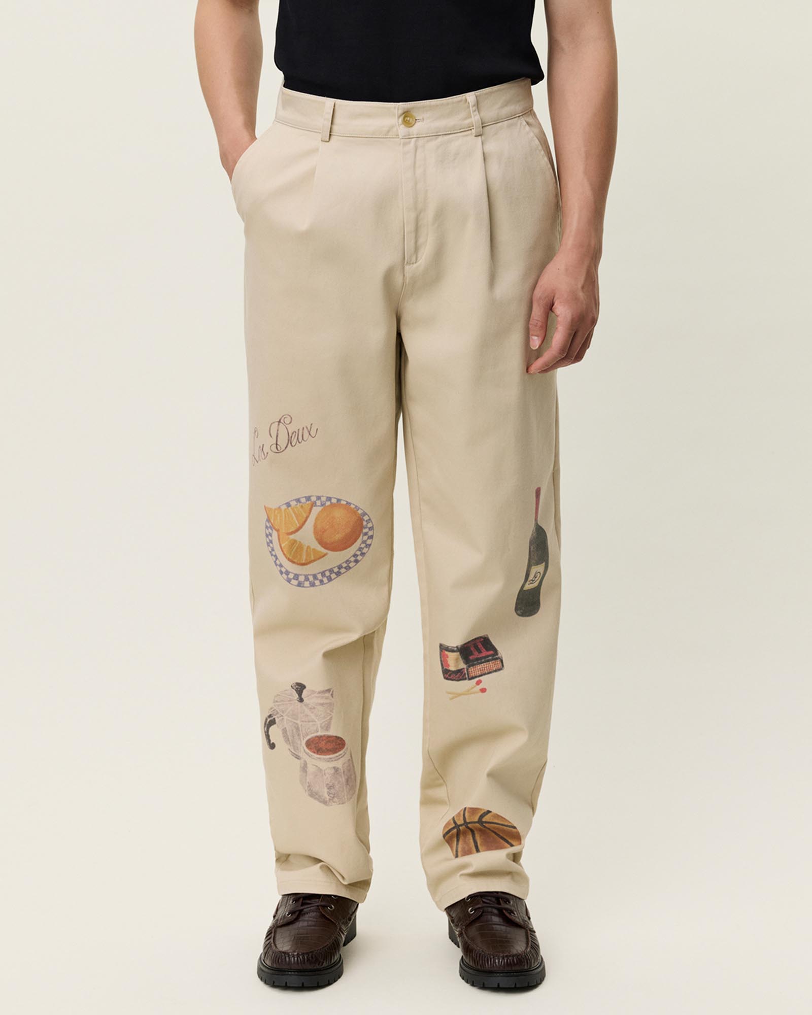 Romeo Pleated AOP Canvas Pants