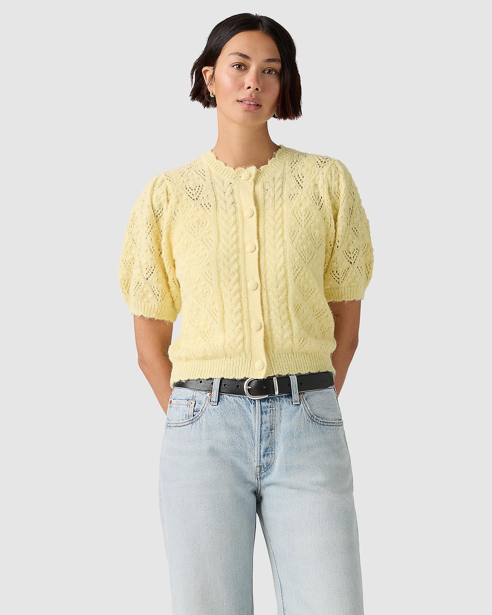 Pauline Pointelle SS Cardigan