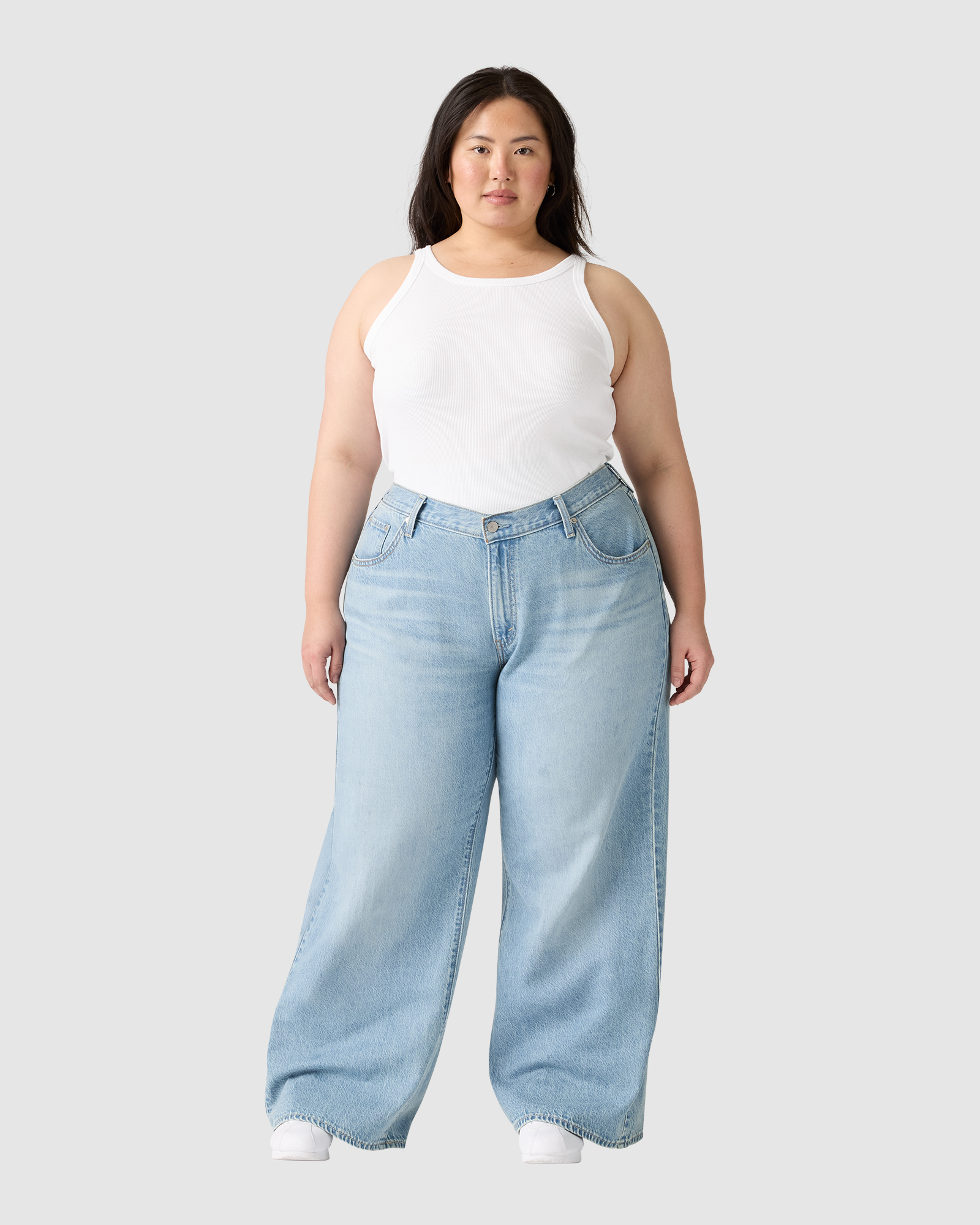 Plus Cinch Baggy Jeans