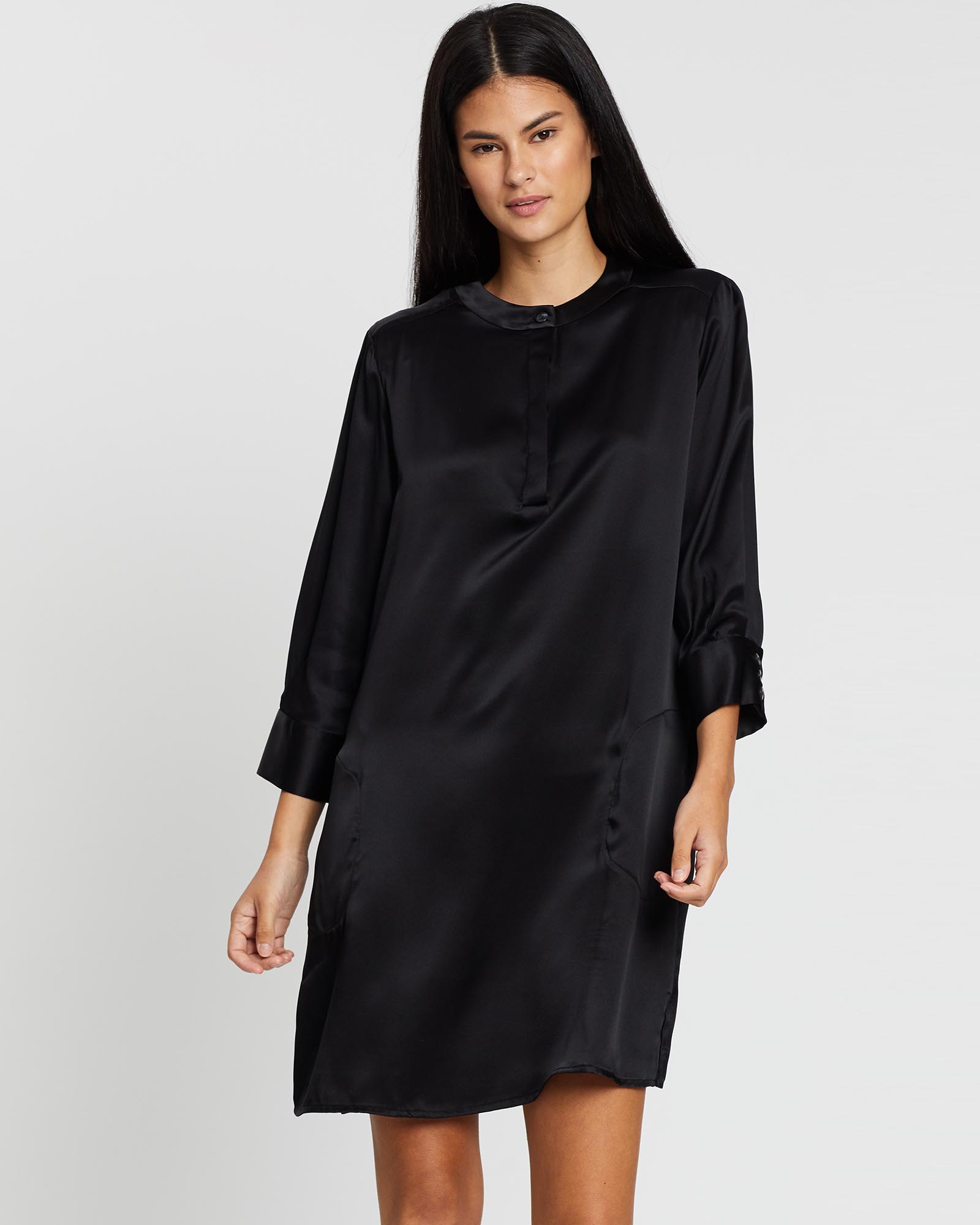 Silk Shirt Dress