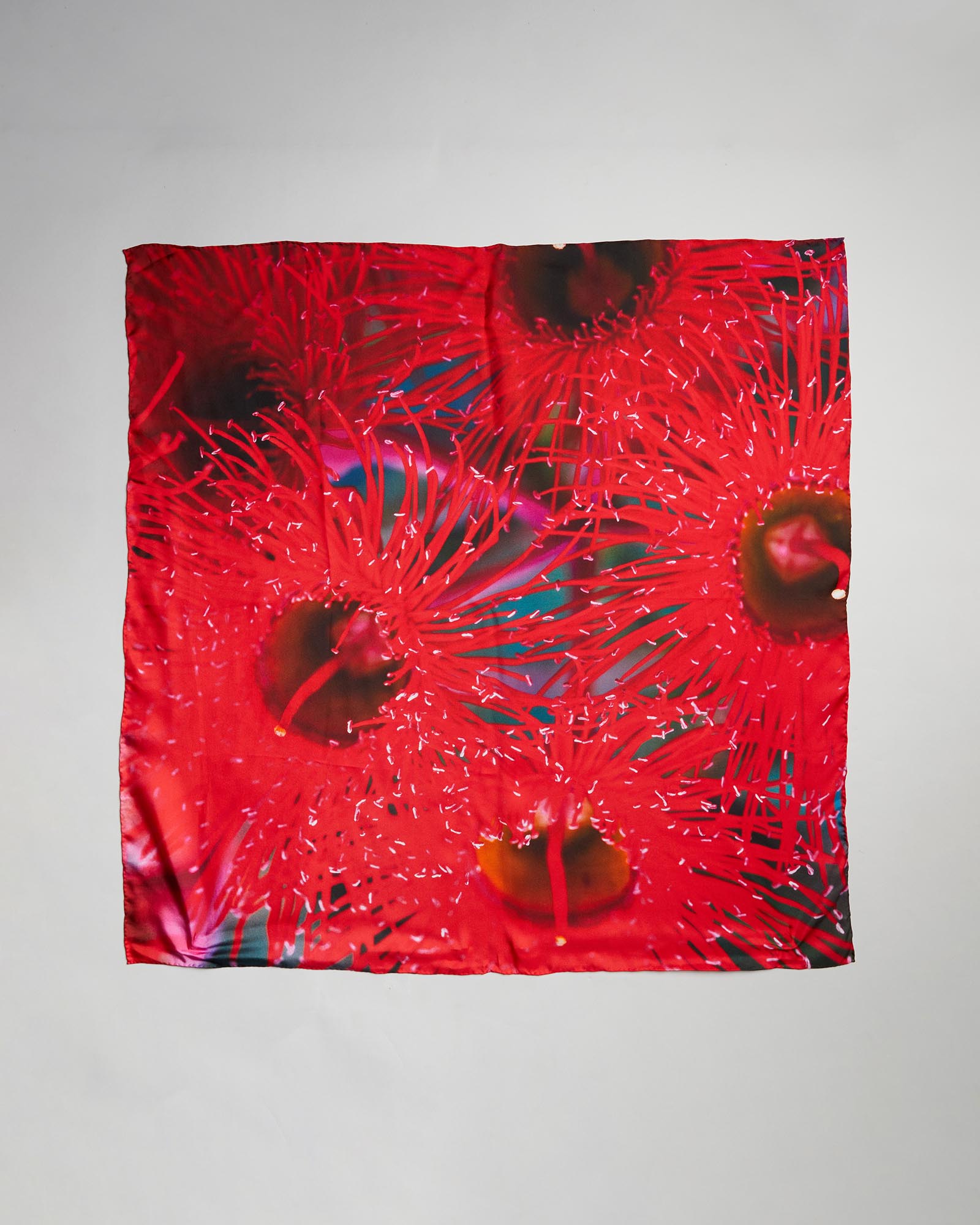 Melbourne Scarlet Burst Silk Scarf
