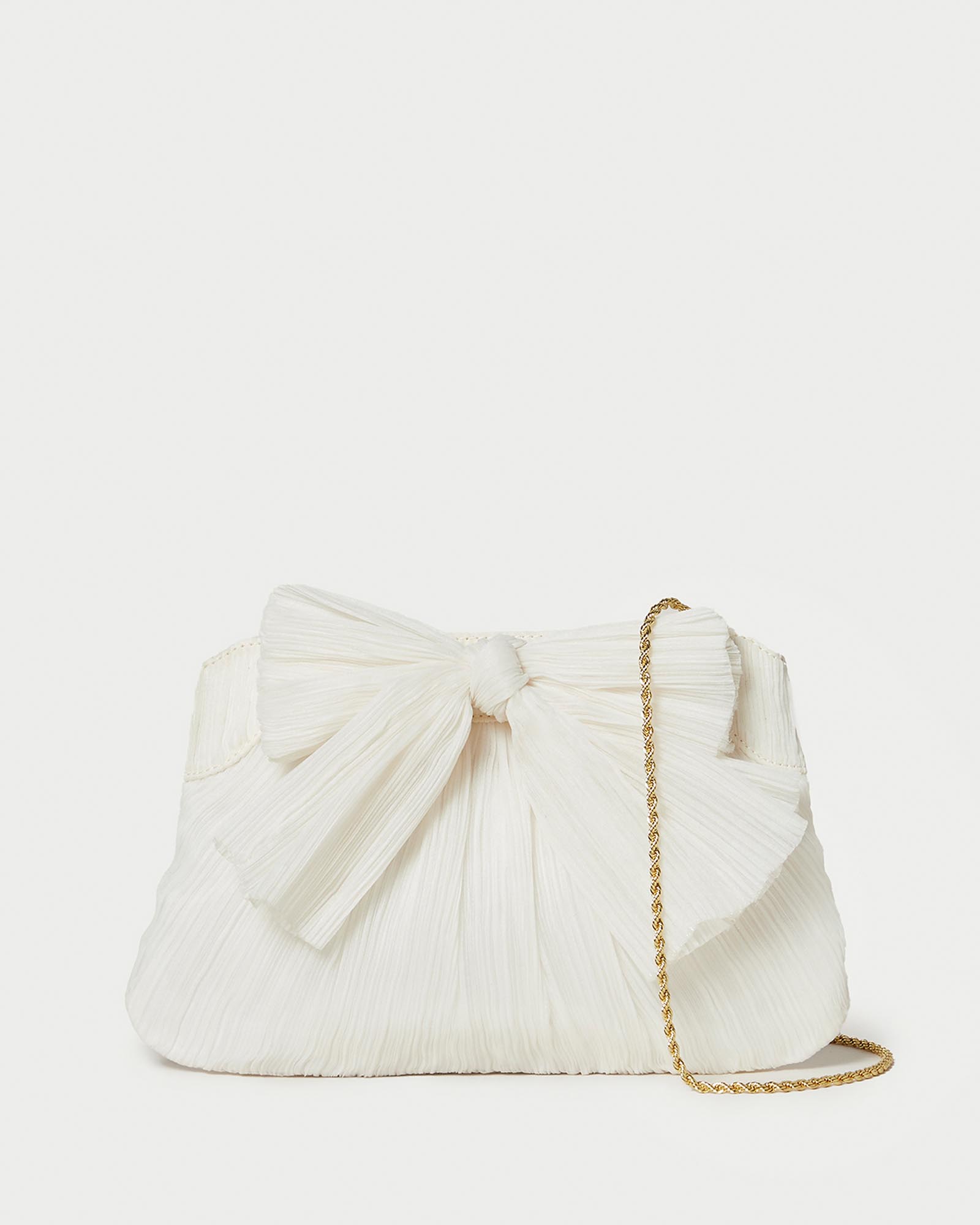 Rayne Pleated Frame Clutch with Bow