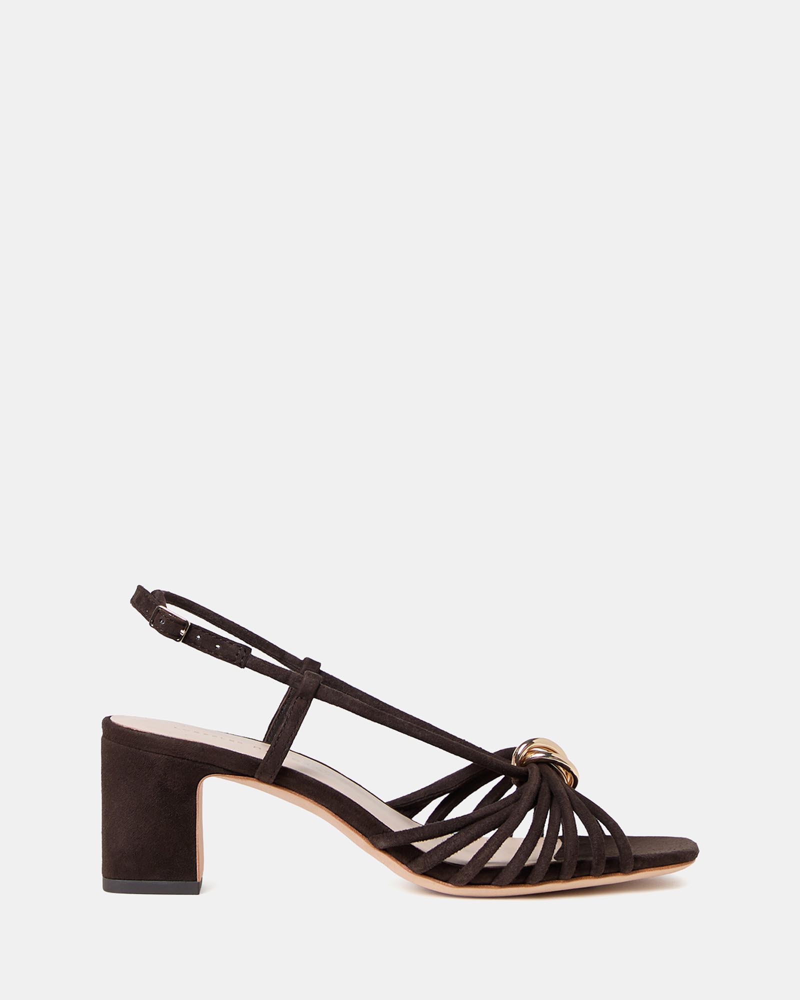 Minna Strappy Mid Heel Sandal W/ Hardware