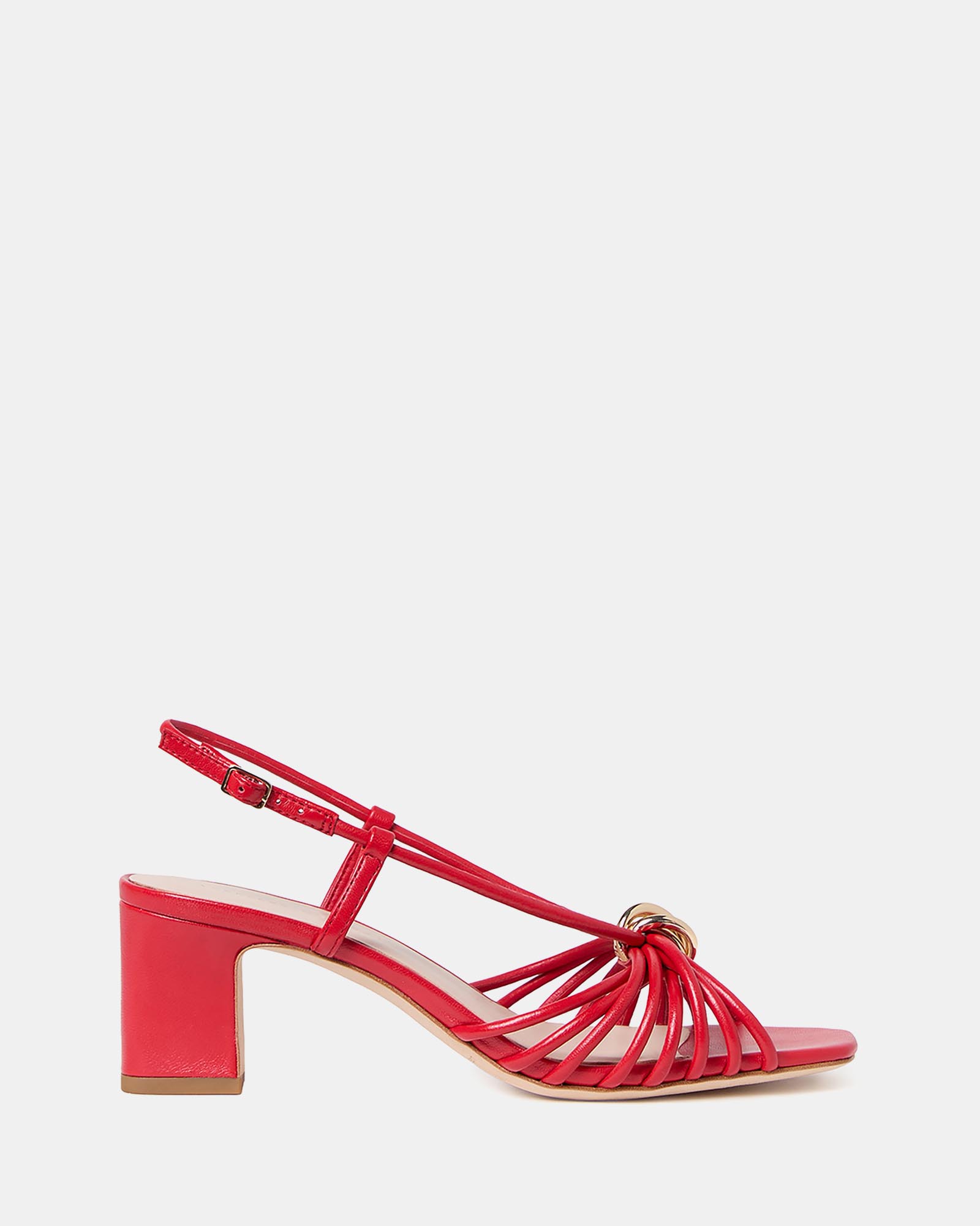 Minna Strappy Mid Heel Sandal W/ Hardware