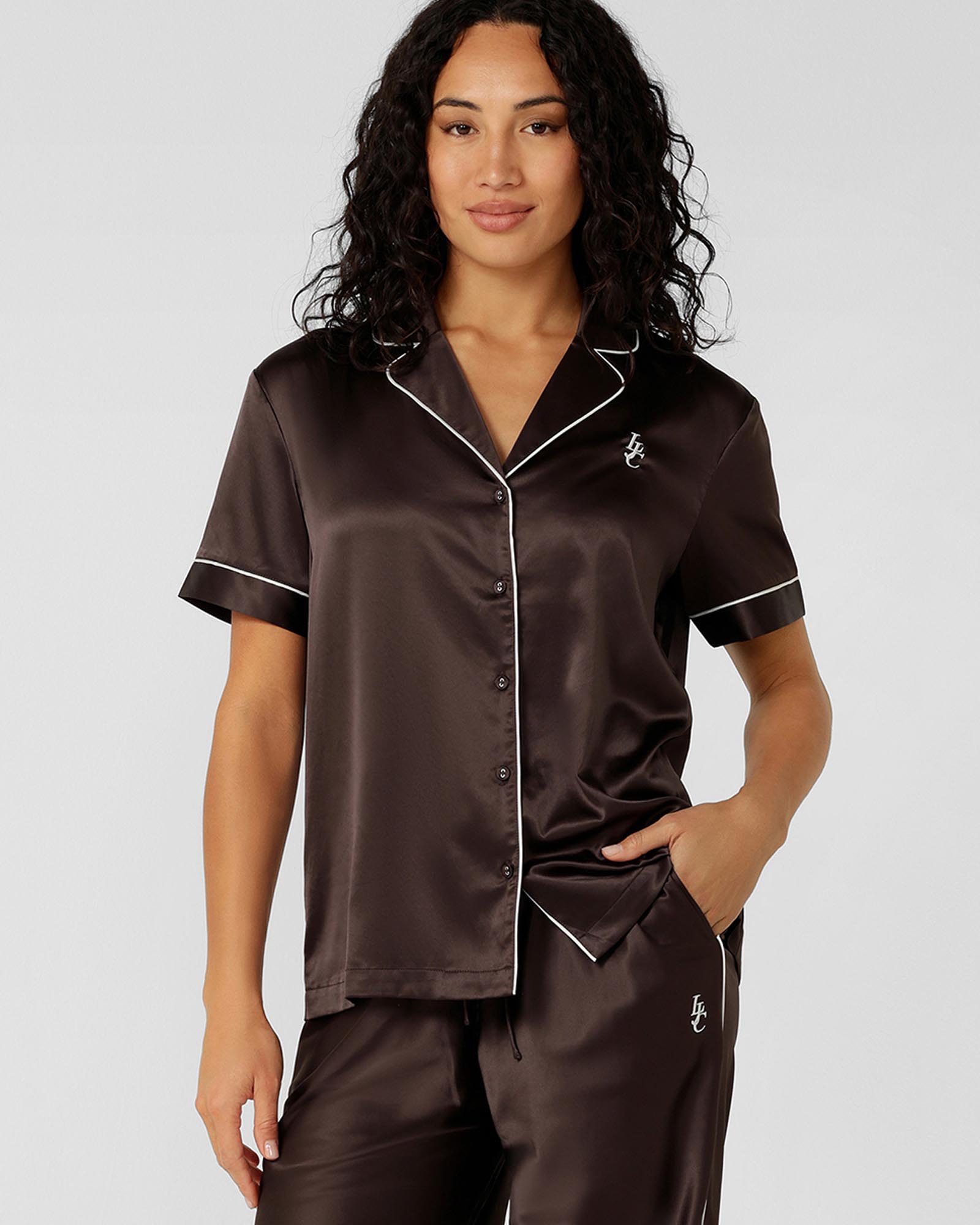 Sweet Dreams Satin Short Sleeve Shirt