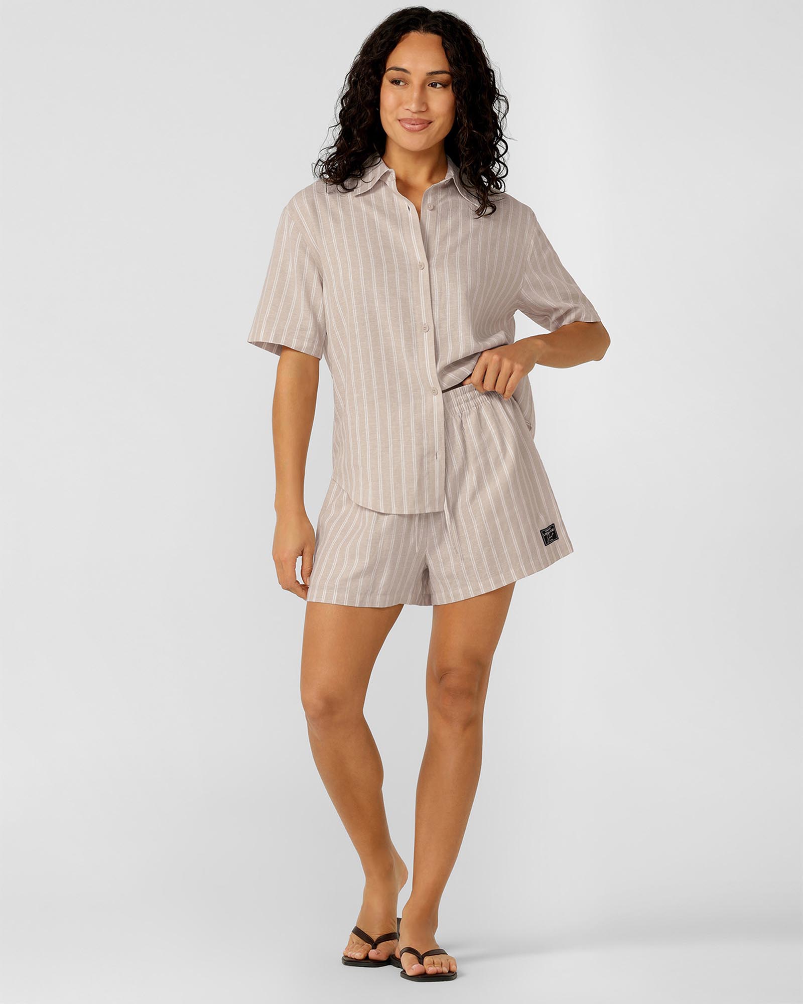 Preset Stripe Linen Shorts